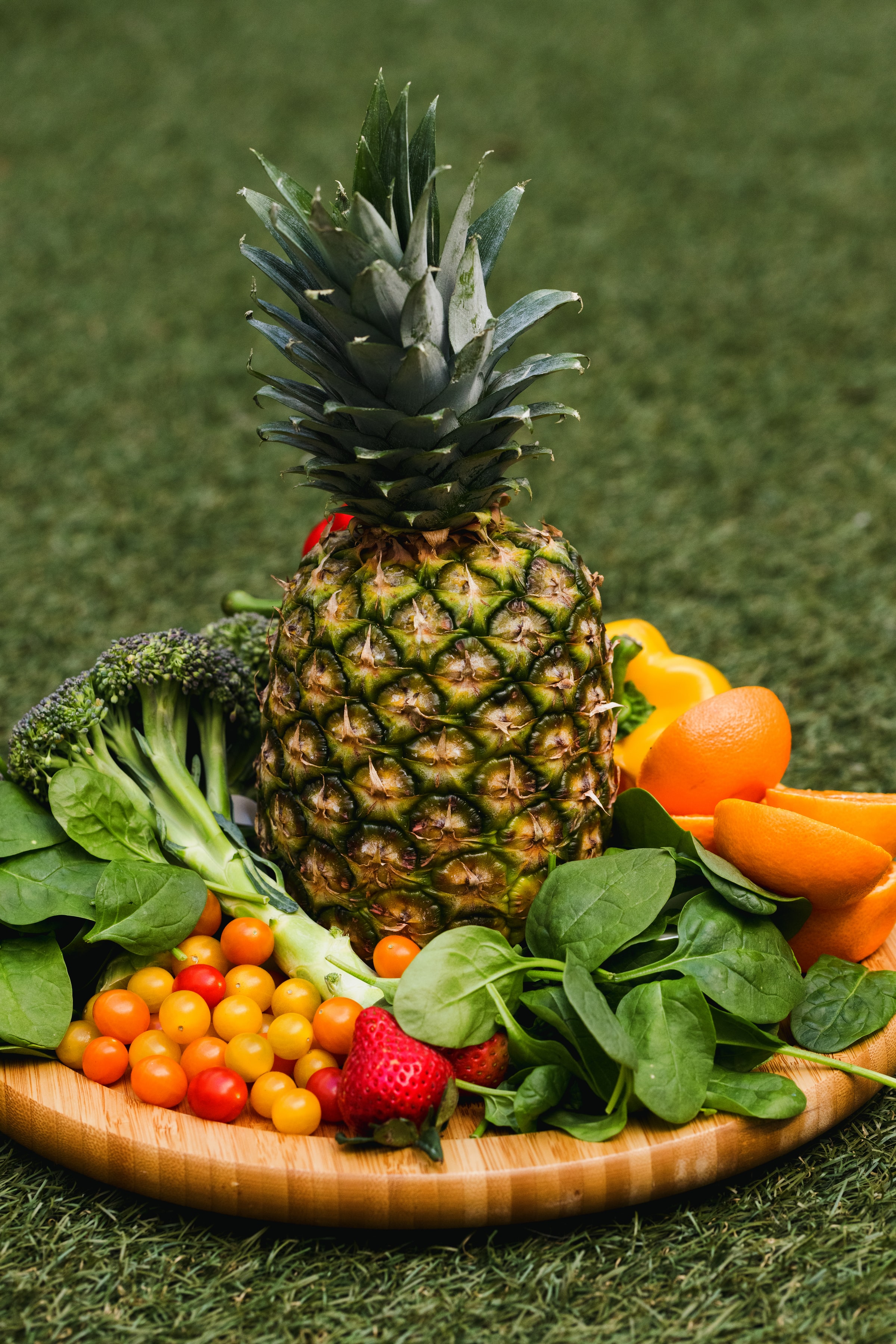 vegetables, fresh, fruits, food, pineapple