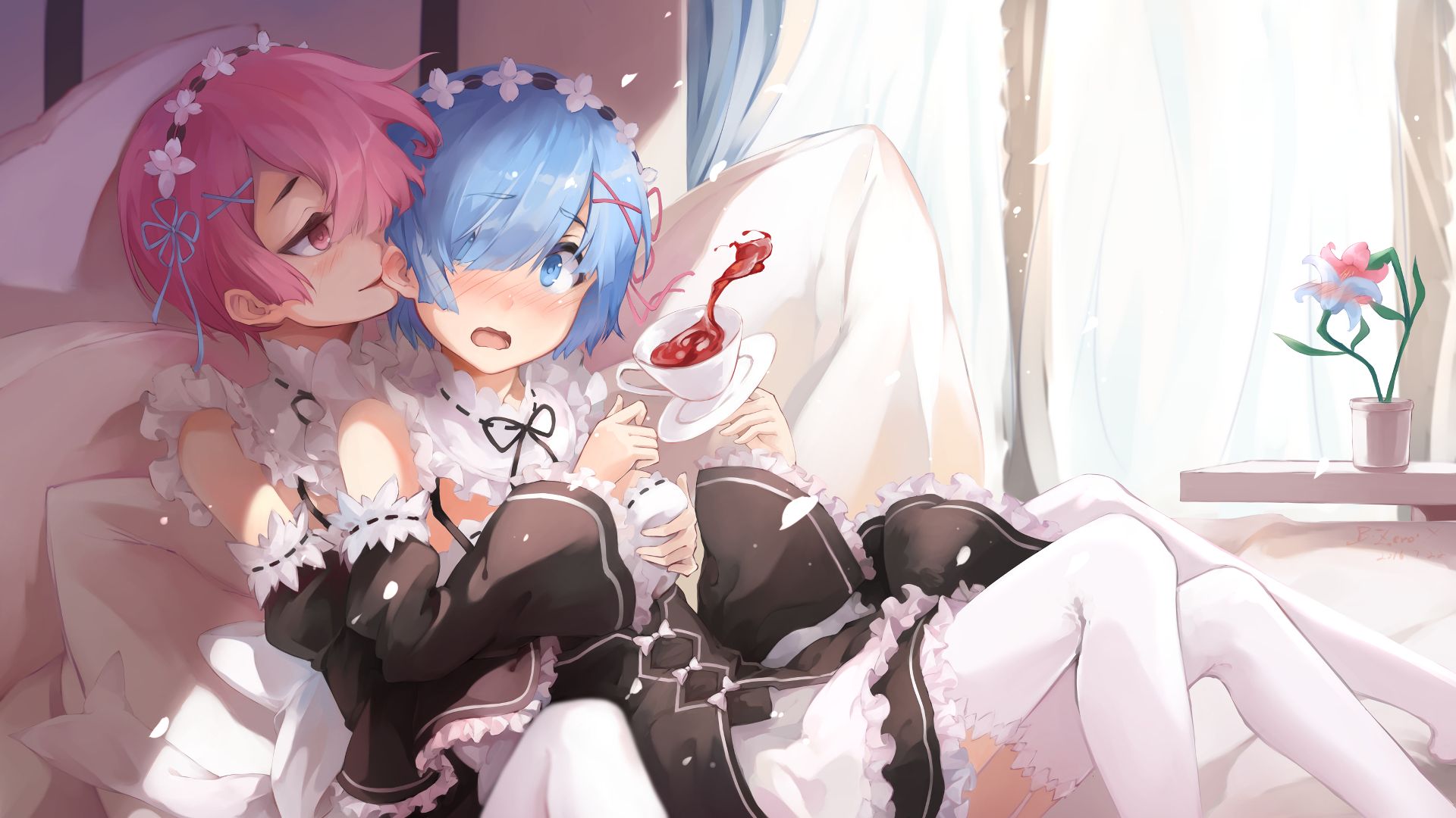 Free download wallpaper Anime, Re:zero Starting Life In Another World, Ram (Re:zero), Rem (Re:zero) on your PC desktop