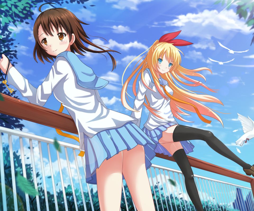 Download mobile wallpaper Anime, Chitoge Kirisaki, Kosaki Onodera, Nisekoi for free.