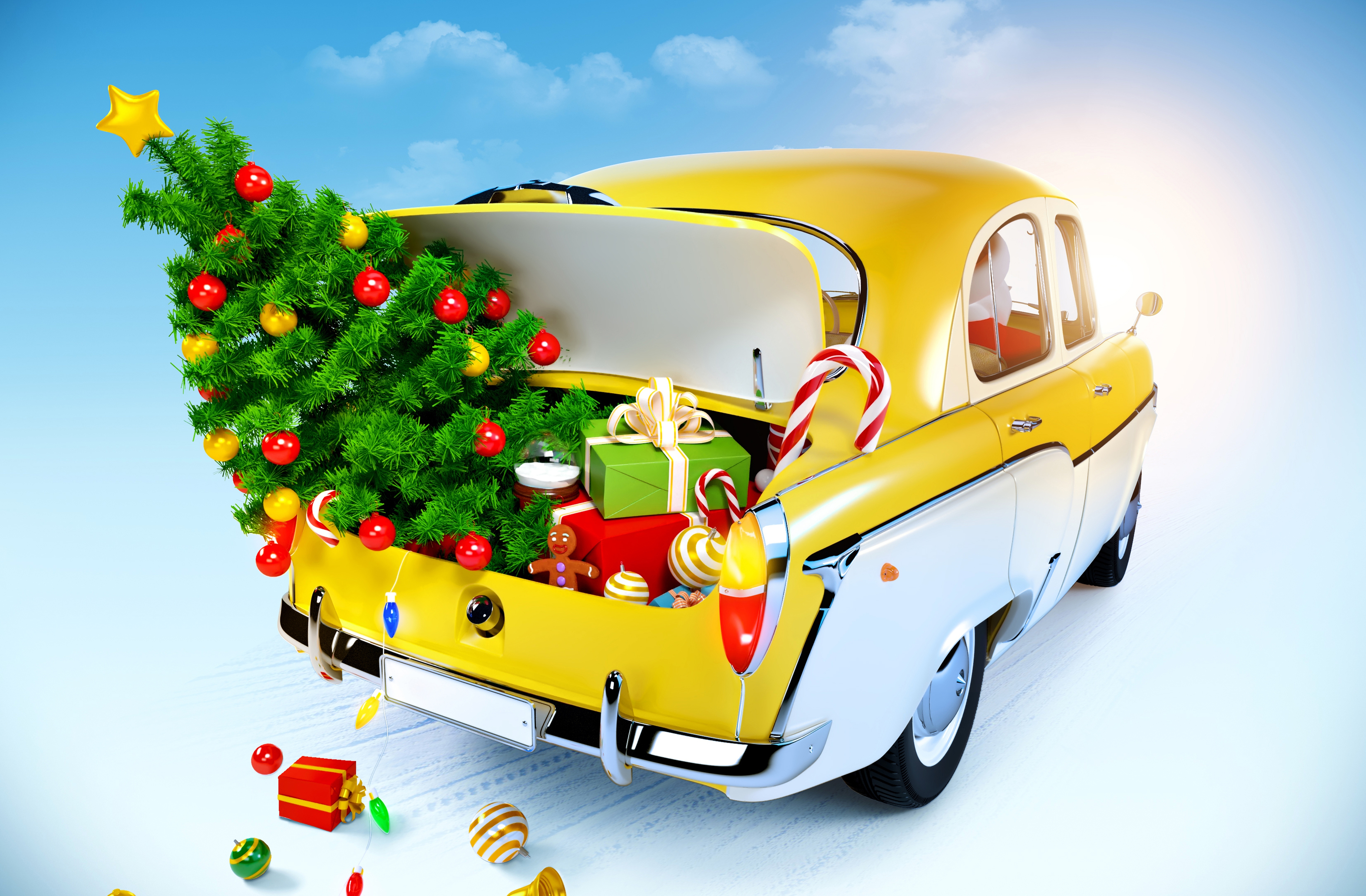 Laden Sie das Feiertage, Weihnachtsmann, Weihnachten, Geschenk, Weihnachtsschmuck, Weihnachtsbaum-Bild kostenlos auf Ihren PC-Desktop herunter
