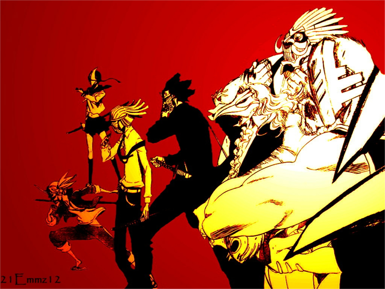 Descarga gratuita de fondo de pantalla para móvil de Animado, Bleach: Burîchi, Hiyori Sarugaki, Lisa Yadomaru, Shinji Hirako, Hachigen Ushoda, Amor Aikawa, Rōjūrō Ōtoribashi.