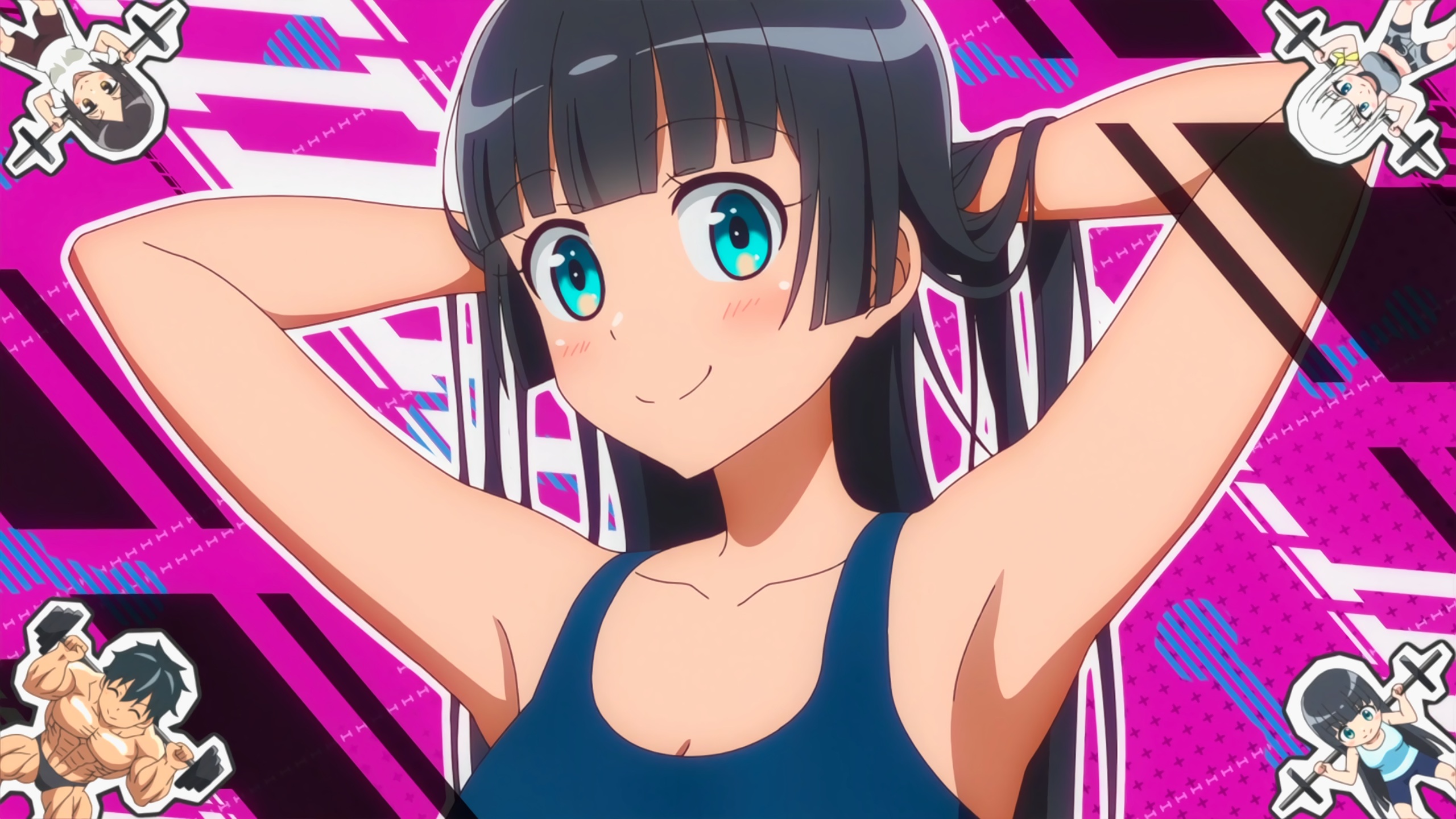 anime, how heavy are the dumbbells you lift?, akemi souryuuin