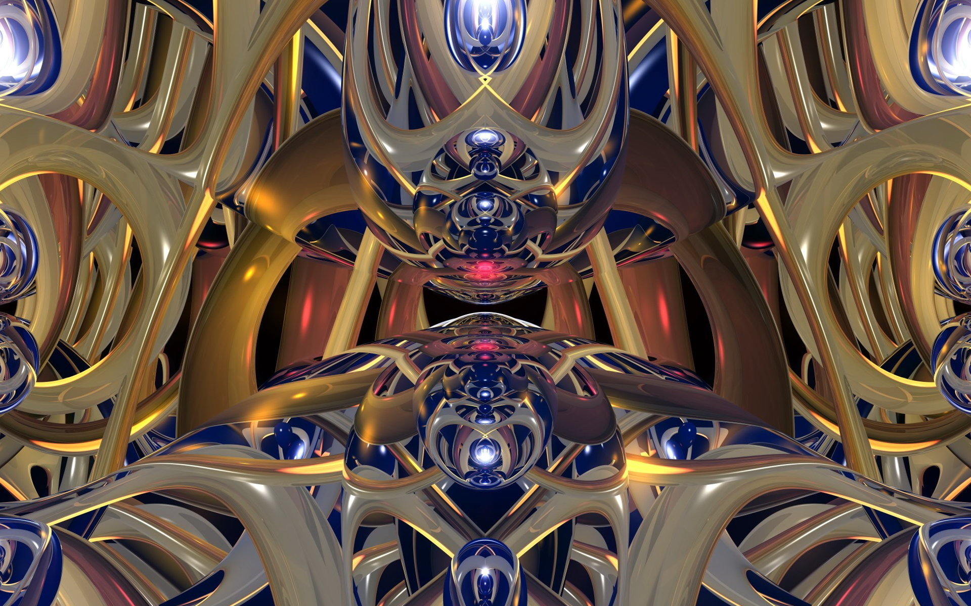 Free download wallpaper Abstract, Gold, Fractal on your PC desktop