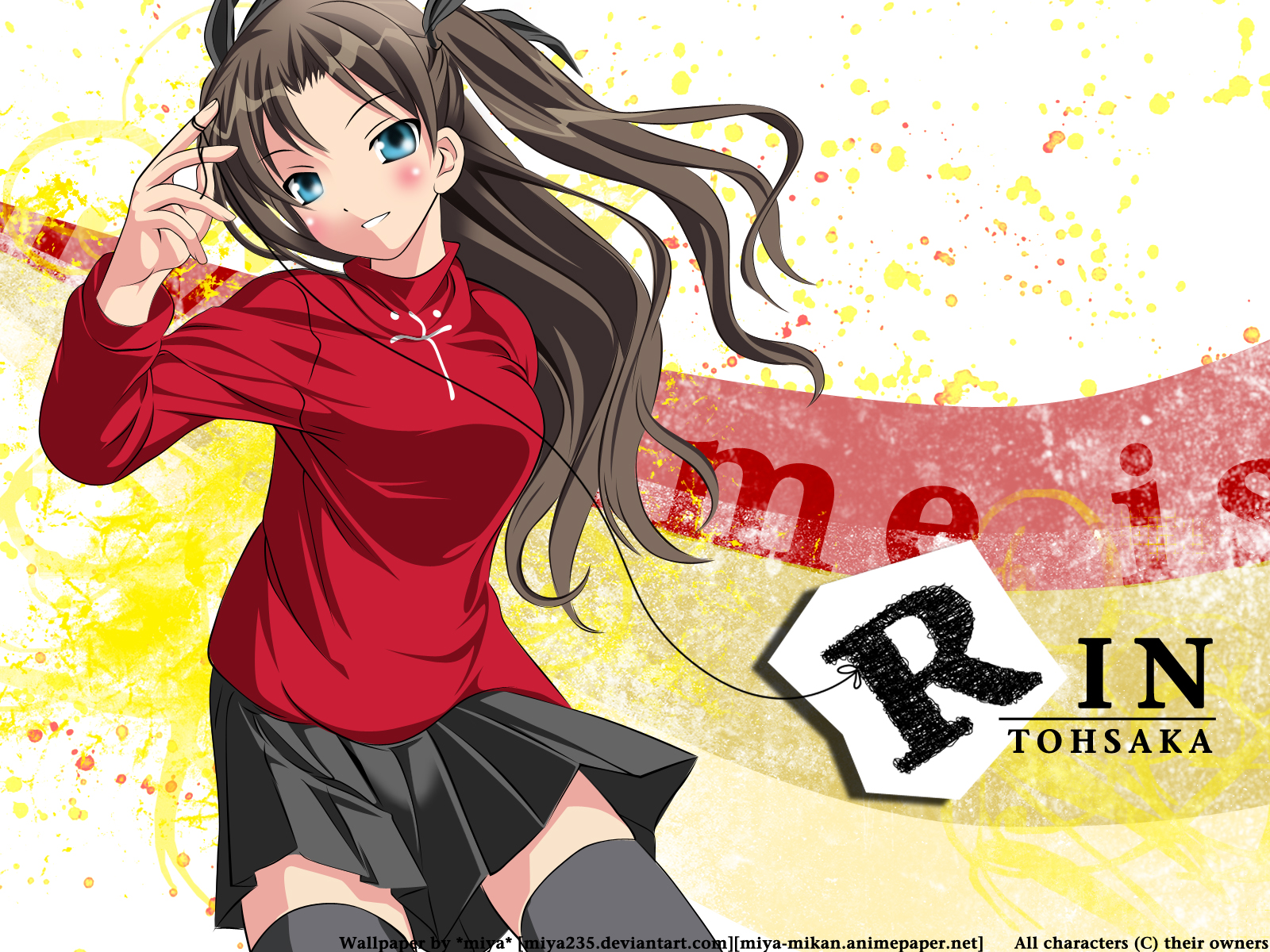 Baixar papel de parede para celular de Rin Tohsaka, Fate/stay Night, Anime gratuito.