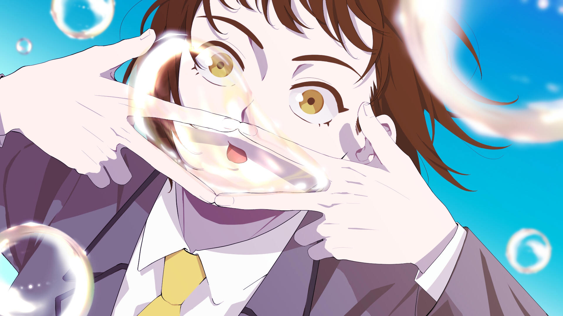 Laden Sie das Mädchen, Seifenblase, Animes-Bild kostenlos auf Ihren PC-Desktop herunter