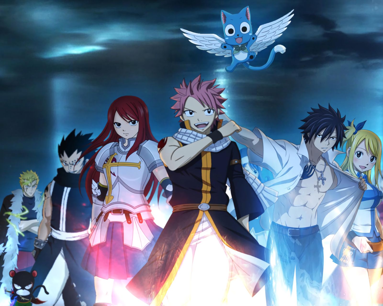 Download mobile wallpaper Anime, Fairy Tail, Lucy Heartfilia, Natsu Dragneel, Erza Scarlet, Gray Fullbuster, Happy (Fairy Tail), Juvia Lockser, Mirajane Strauss, Gajeel Redfox, Charles (Fairy Tail), Wendy Marvell, Laxus Dreyar for free.