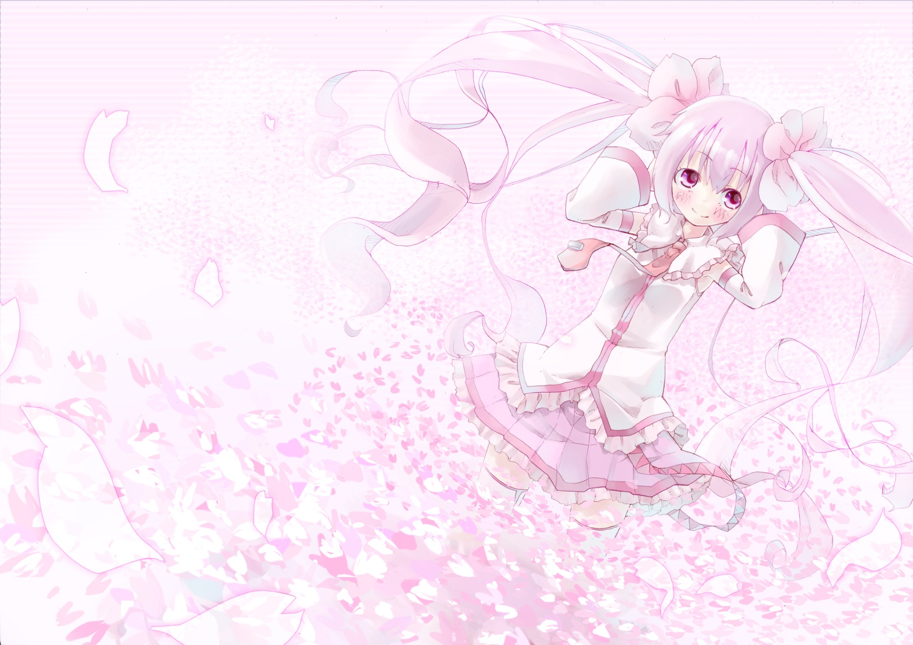 529489 Hintergrundbild herunterladen animes, vocaloid, hatsune miku, rosa, sakura miku - Bildschirmschoner und Bilder kostenlos