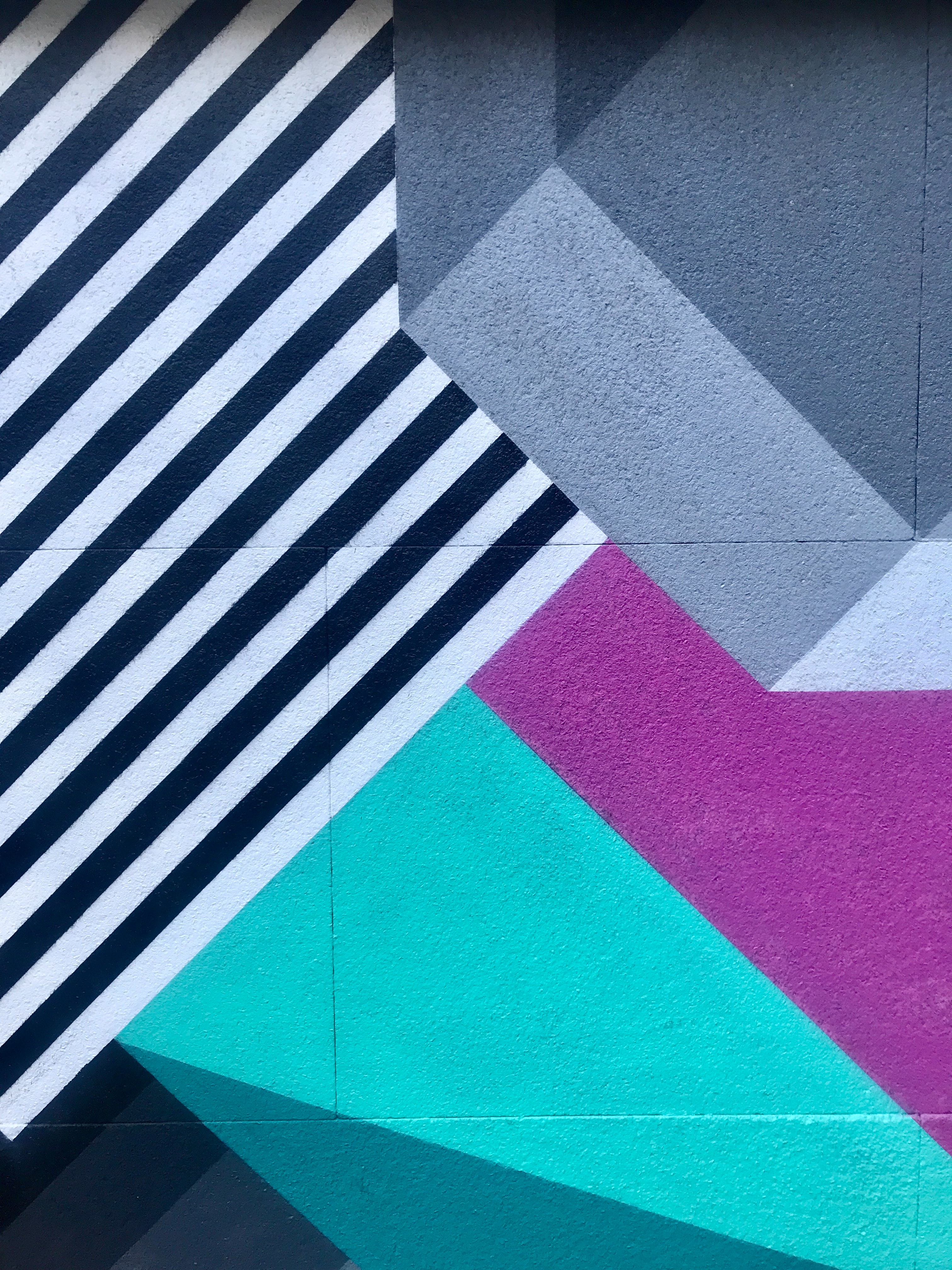 Download mobile wallpaper Paint, Wall, Geometry, Abstract, Graffiti for free.
