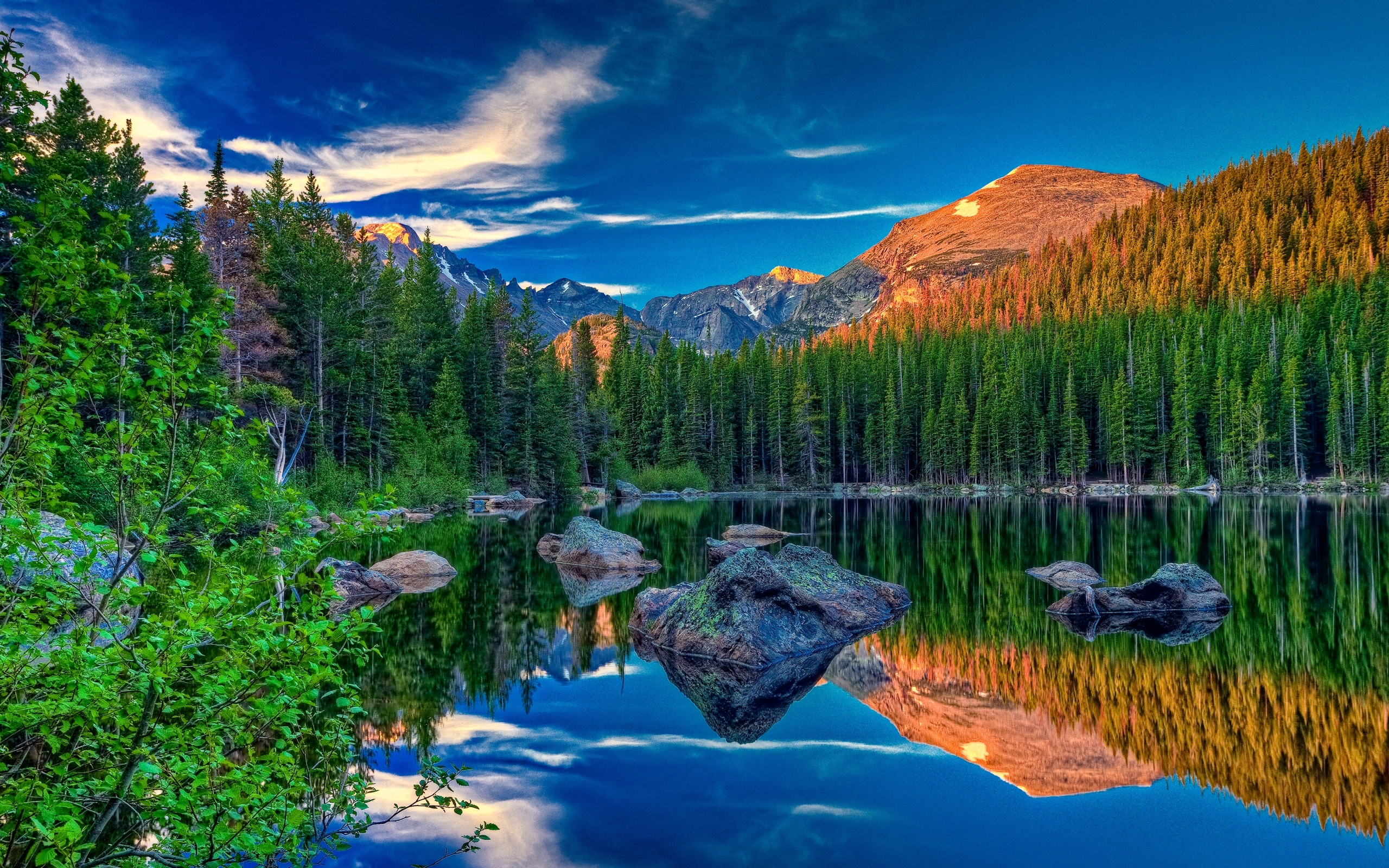 landscape, mountains, blue, lakes cellphone