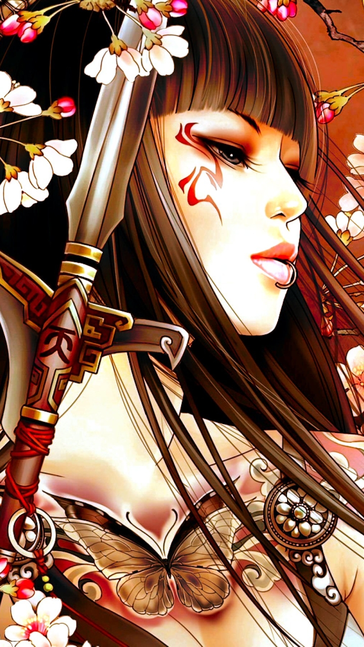 Download mobile wallpaper Tattoo, Oriental, Geisha, Video Game, Jx Online for free.