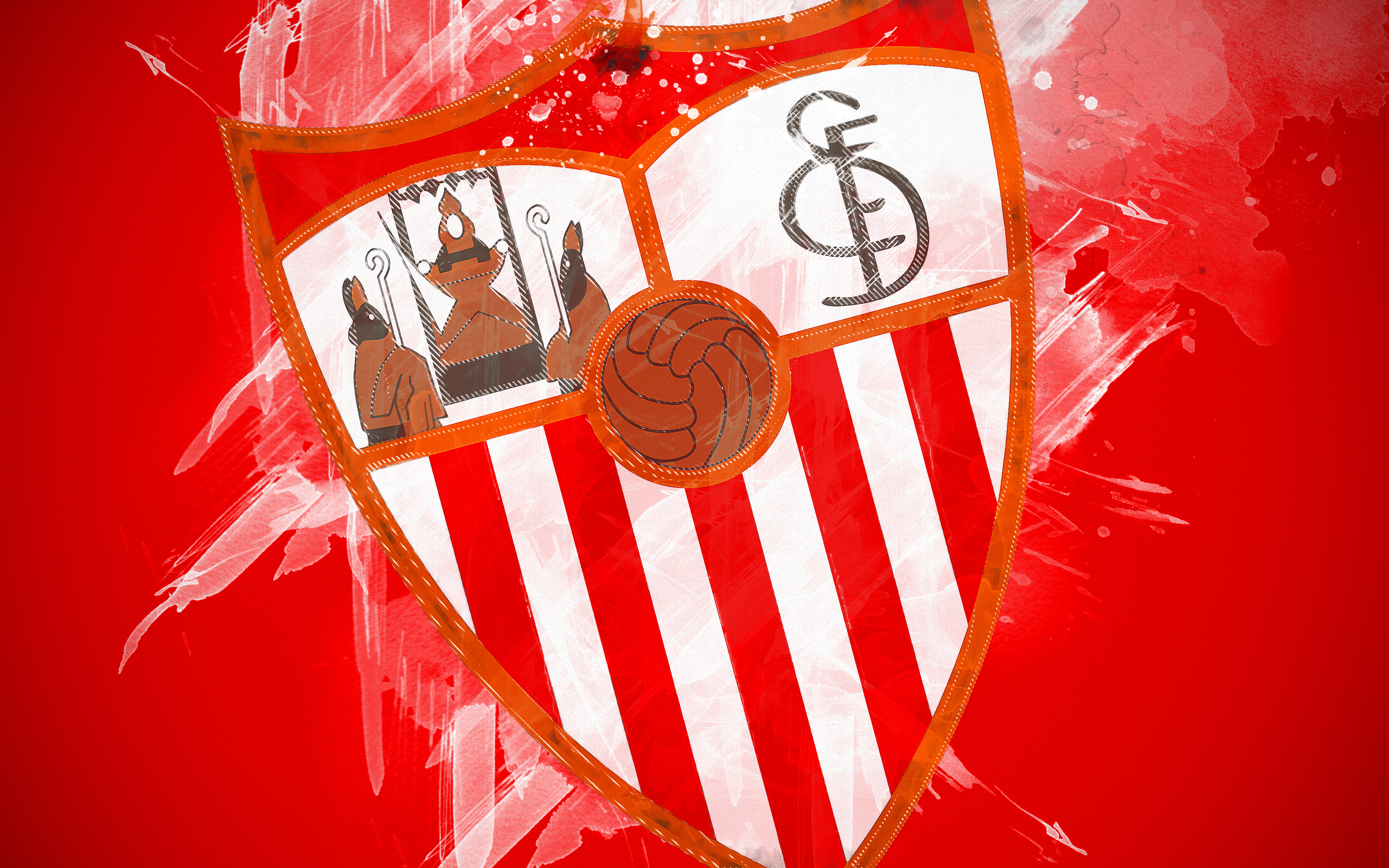 Handy-Wallpaper Sport, Fußball, Logo, Emblem, Fc Sevilla kostenlos herunterladen.