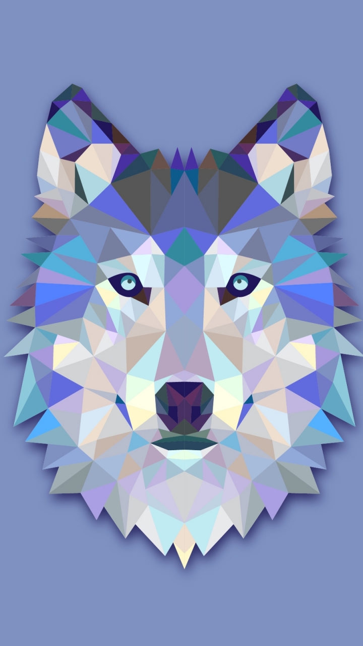 Handy-Wallpaper Tiere, Wolf, Facetten kostenlos herunterladen.