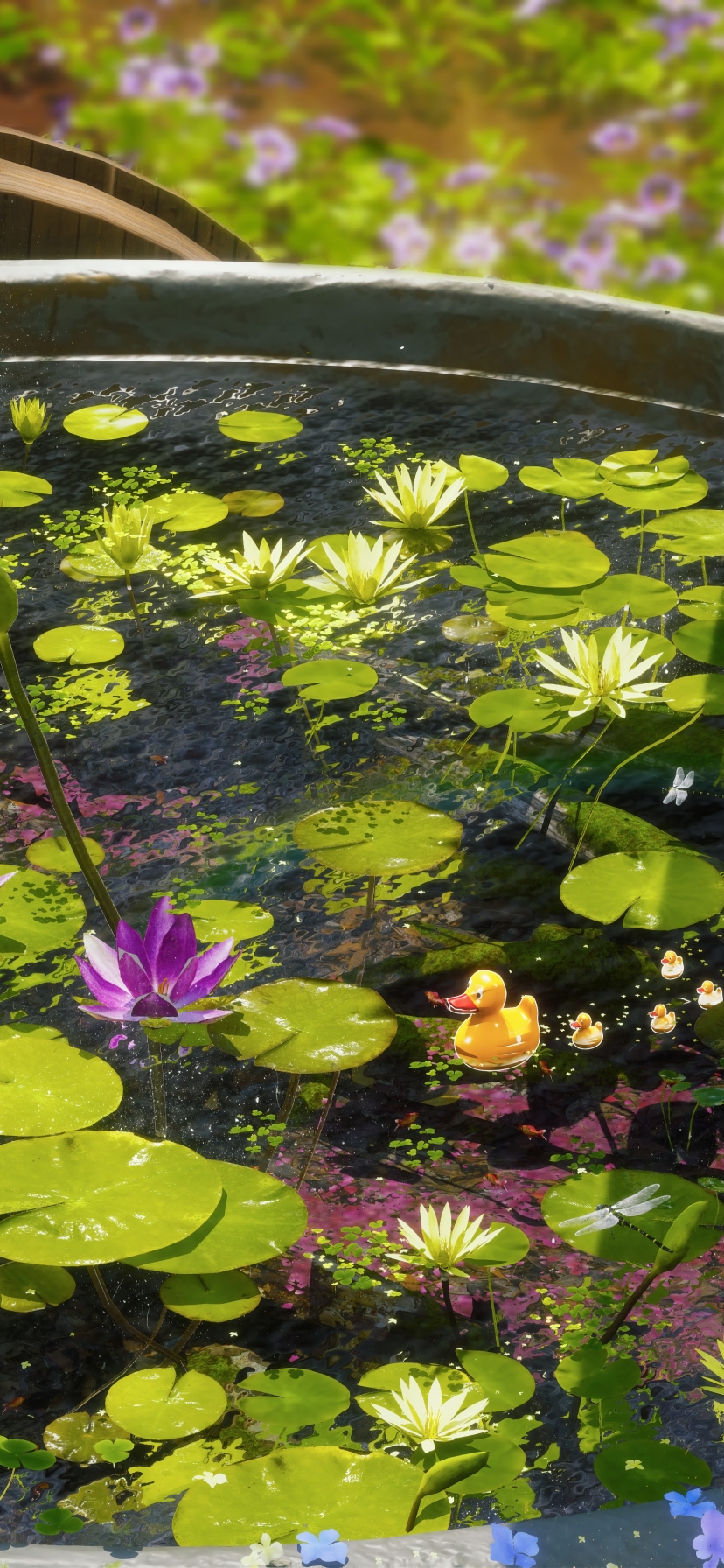 Download mobile wallpaper Anime, Water, Lily for free.