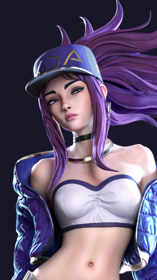 Baixar papel de parede para celular de League Of Legends, Boné, Videogame, Cabelo Roxo, Akali (Liga Das Lendas) gratuito.