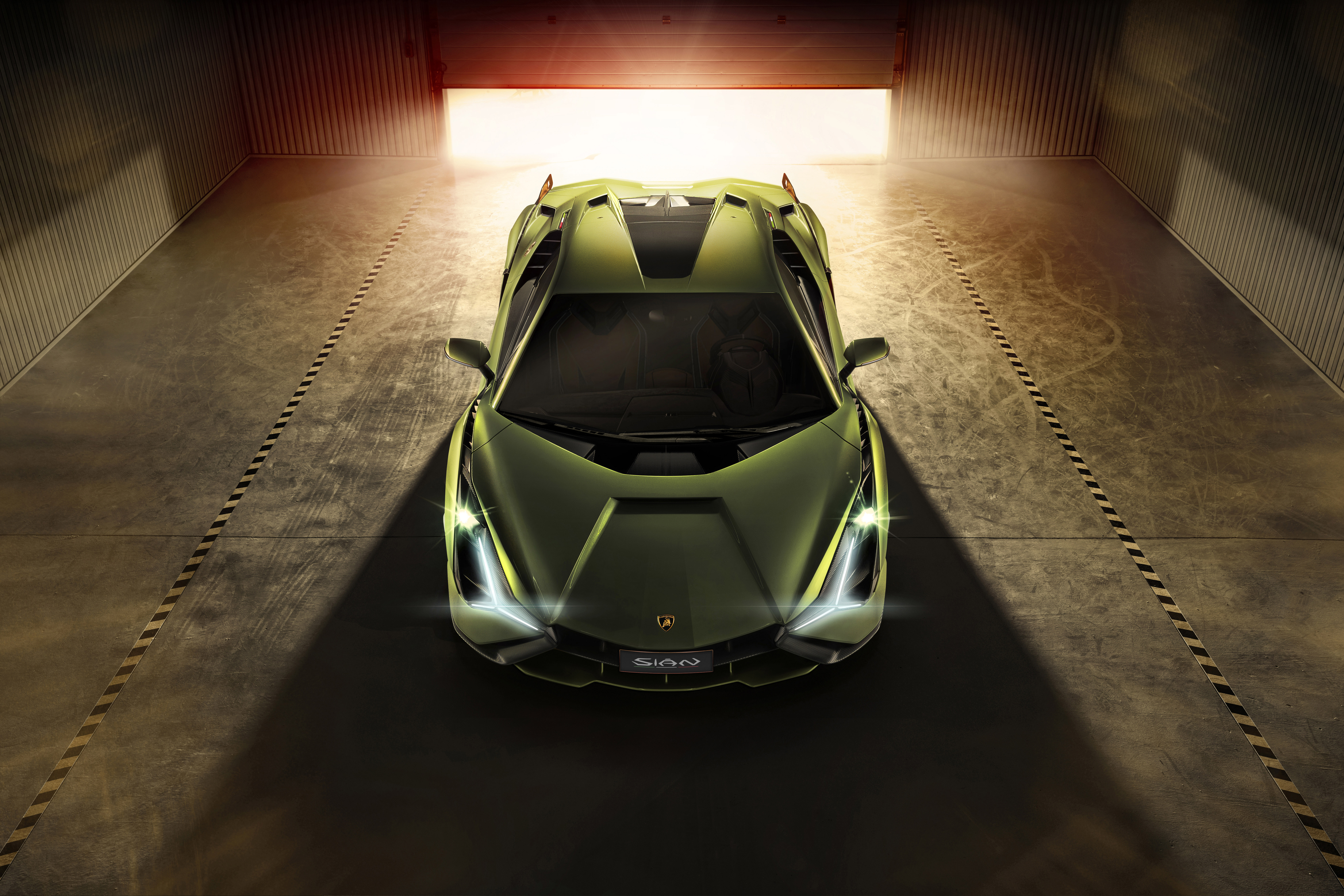 Handy-Wallpaper Lamborghini, Autos, Supersportwagen, Fahrzeuge, Grünes Auto, Lamborghini Sián Fkp37 kostenlos herunterladen.