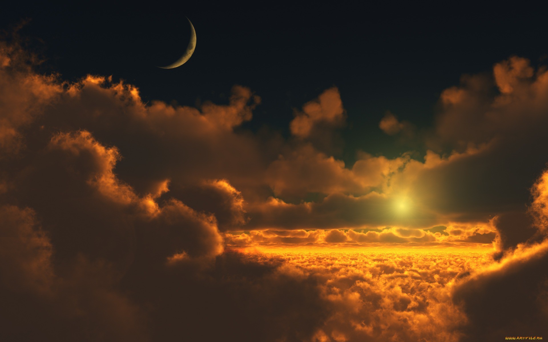 Descarga gratis la imagen Cielo, Sol, Nubes, Paisaje en el escritorio de tu PC