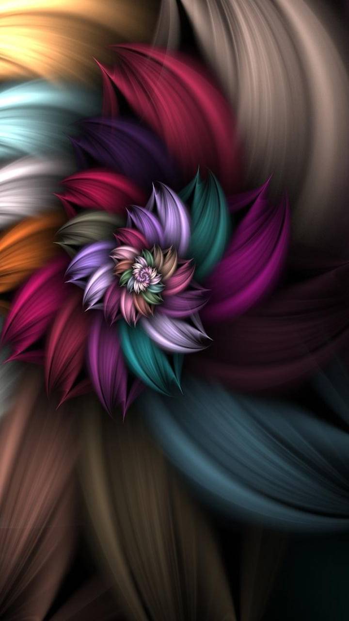 Download mobile wallpaper Abstract, Flower, Fractal, Colors for free.