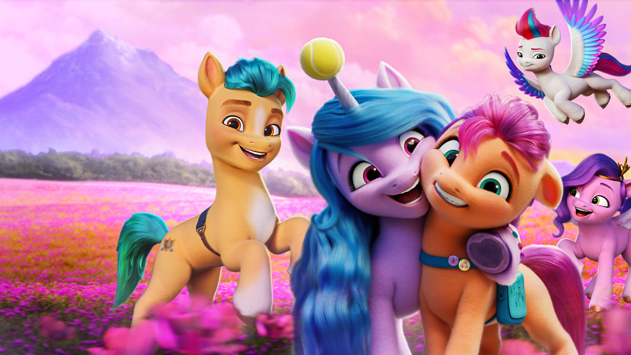 movie, my little pony: a new generation, hitch trailblazer, izzy moonbow, pipp petals, sunny starscout, zipp storm, my little pony