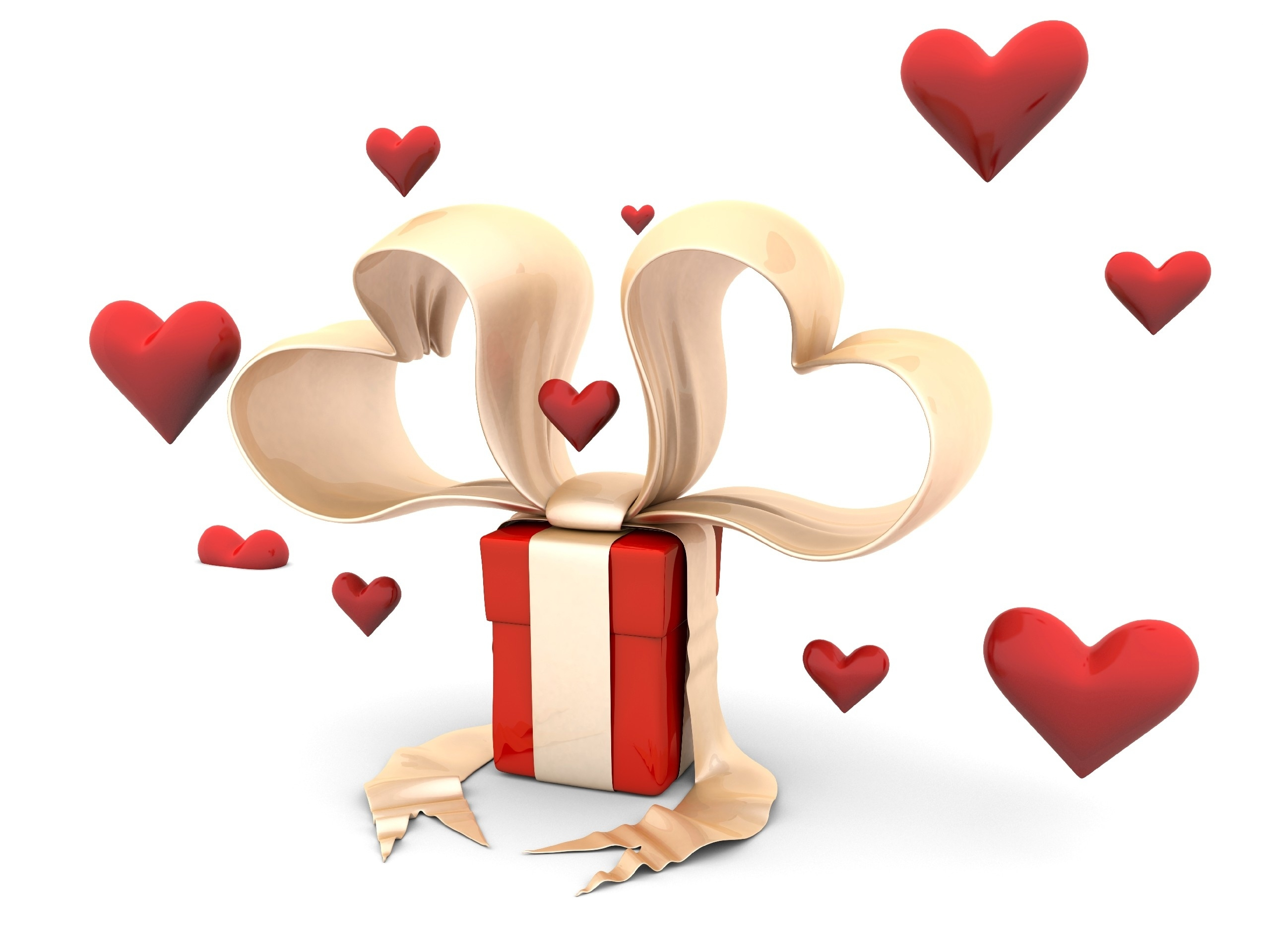 Download mobile wallpaper Valentine's Day, Holiday, Gift, Heart, Ribbon for free.
