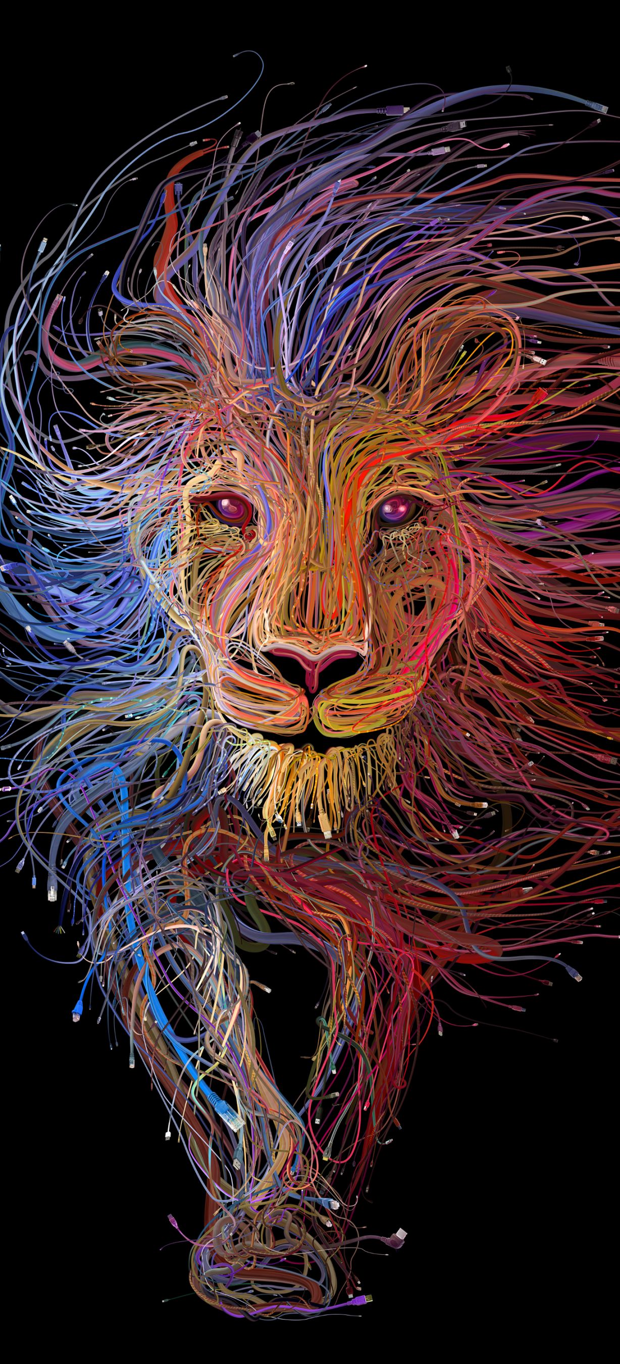 Download mobile wallpaper Fantasy, Lion, Colors, Colorful, Fantasy Animals for free.