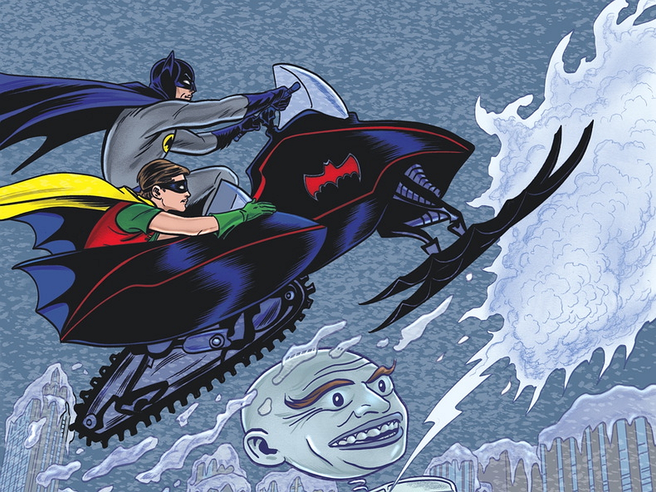 Скачать обои бесплатно Комиксы, Бэтмен, Робин (Комиксы Dc), Бэтмен 66 картинка на рабочий стол ПК
