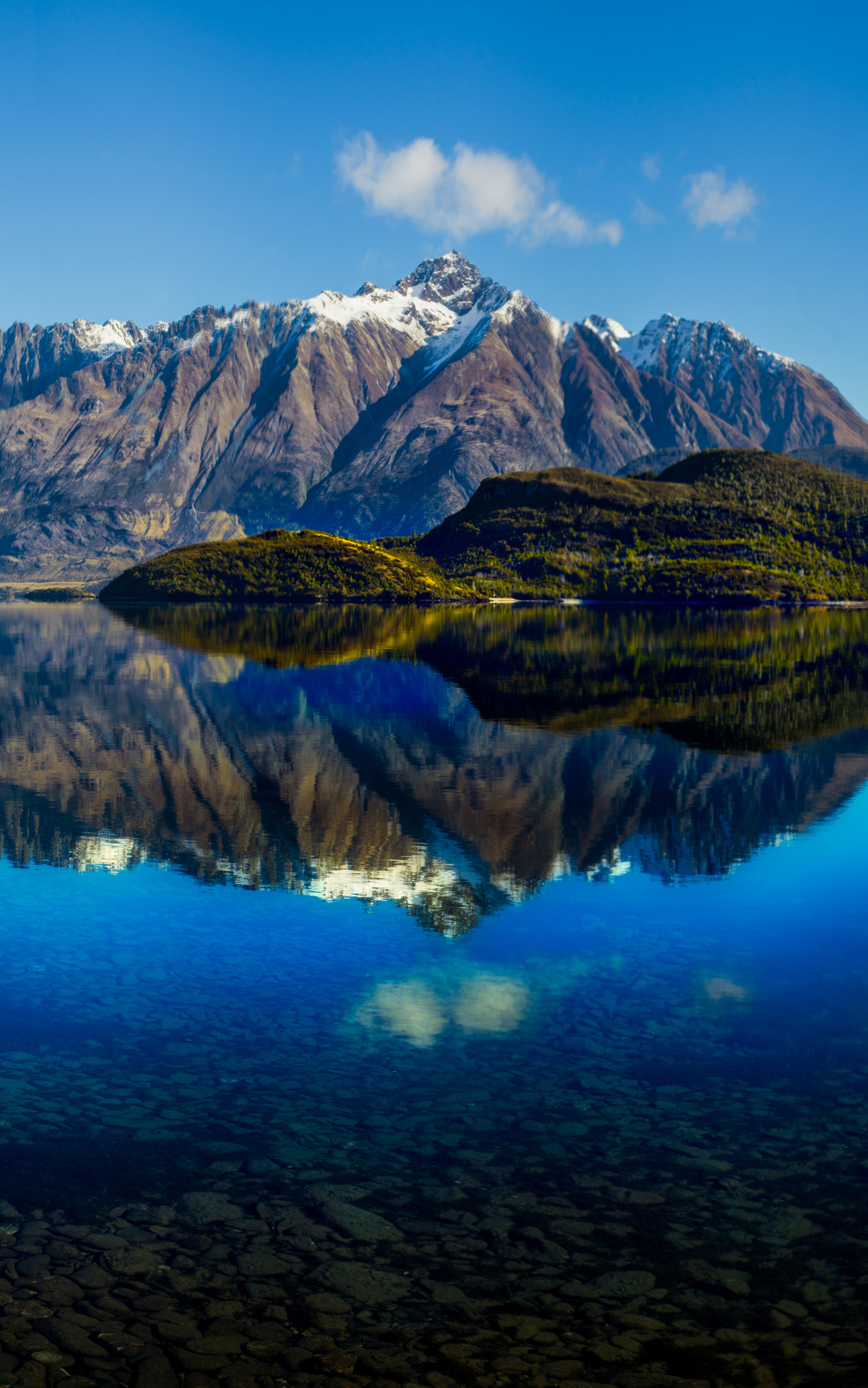 Download mobile wallpaper Mountain, Lake, Reflection, New Zealand, Earth, Panorama for free.