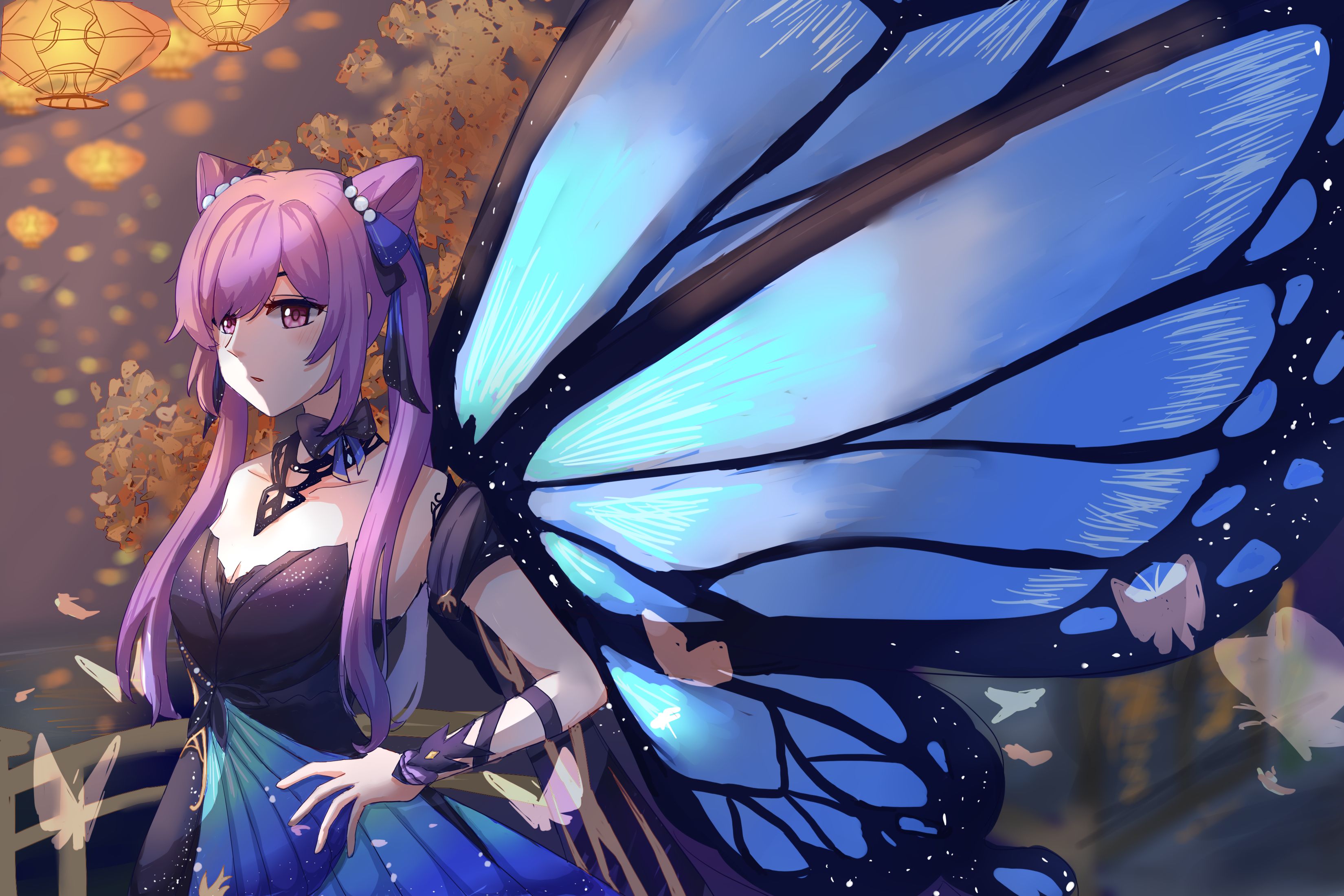 Free download wallpaper Fairy, Video Game, Genshin Impact, Keqing (Genshin Impact) on your PC desktop