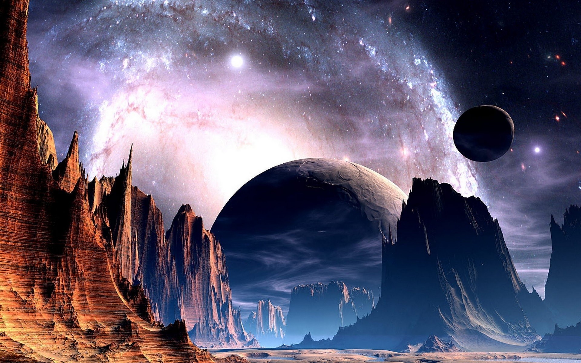 Téléchargez gratuitement l'image Science Fiction, Lever De Planète sur le bureau de votre PC