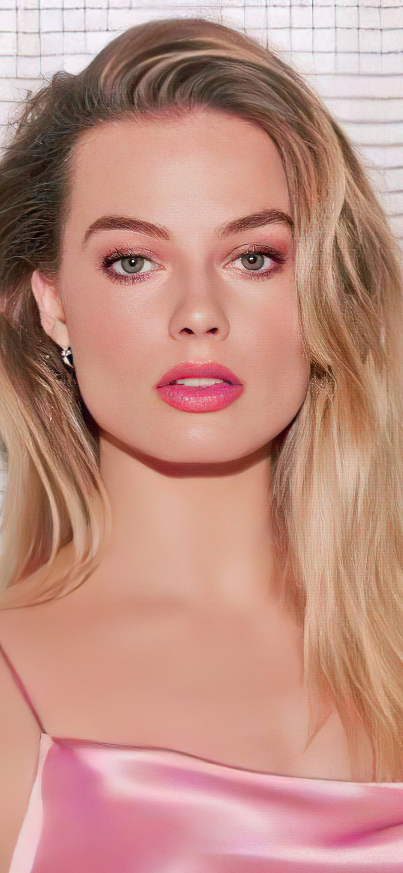 Download mobile wallpaper Blonde, Blue Eyes, Celebrity, Actress, Australian, Margot Robbie for free.