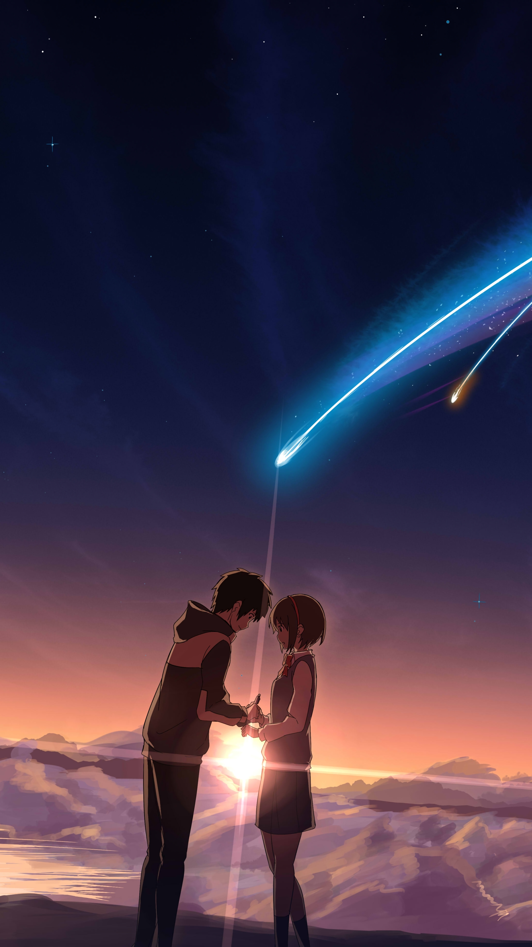 Download mobile wallpaper Anime, Your Name, Kimi No Na Wa, Mitsuha Miyamizu, Taki Tachibana for free.