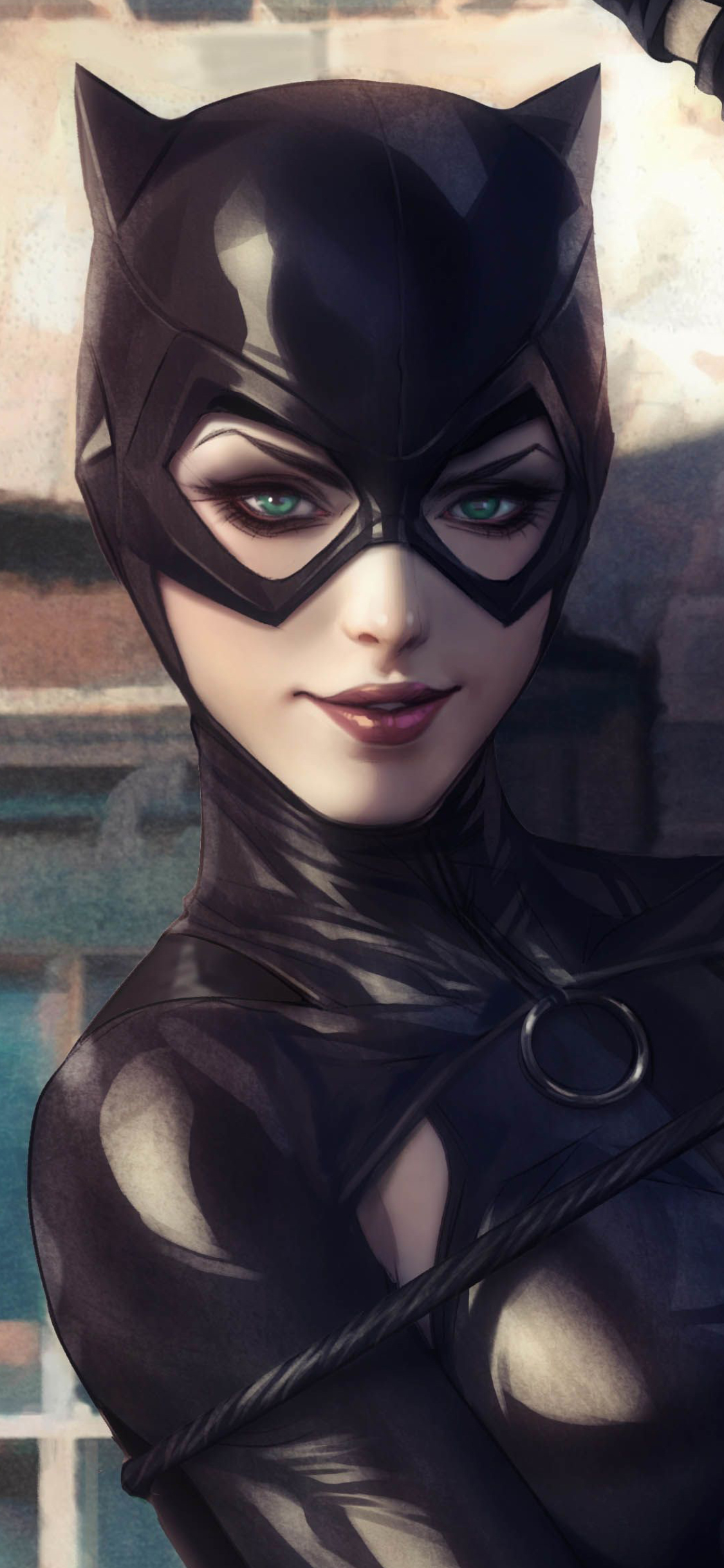 Handy-Wallpaper Catwoman, Grüne Augen, Comics, Dc Comics kostenlos herunterladen.