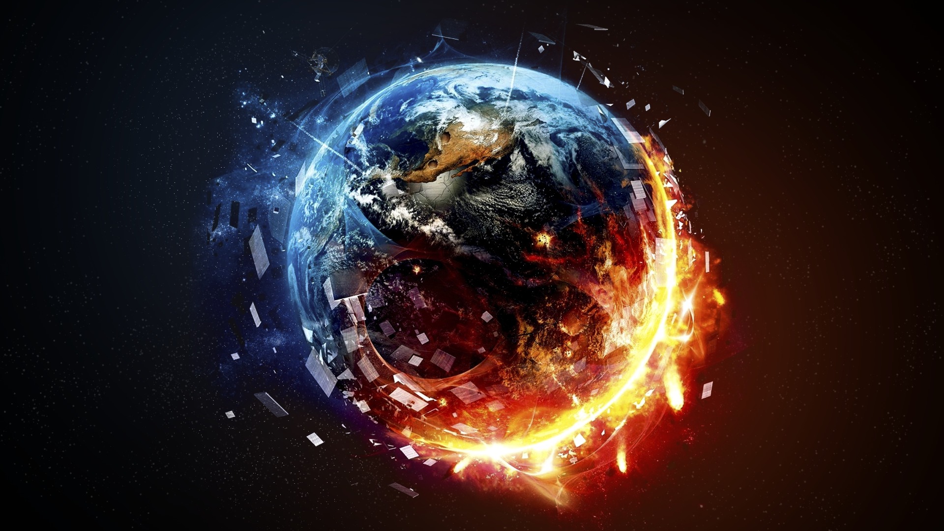 Laden Sie das Feuer, Planet, Science Fiction, Weltraum-Bild kostenlos auf Ihren PC-Desktop herunter