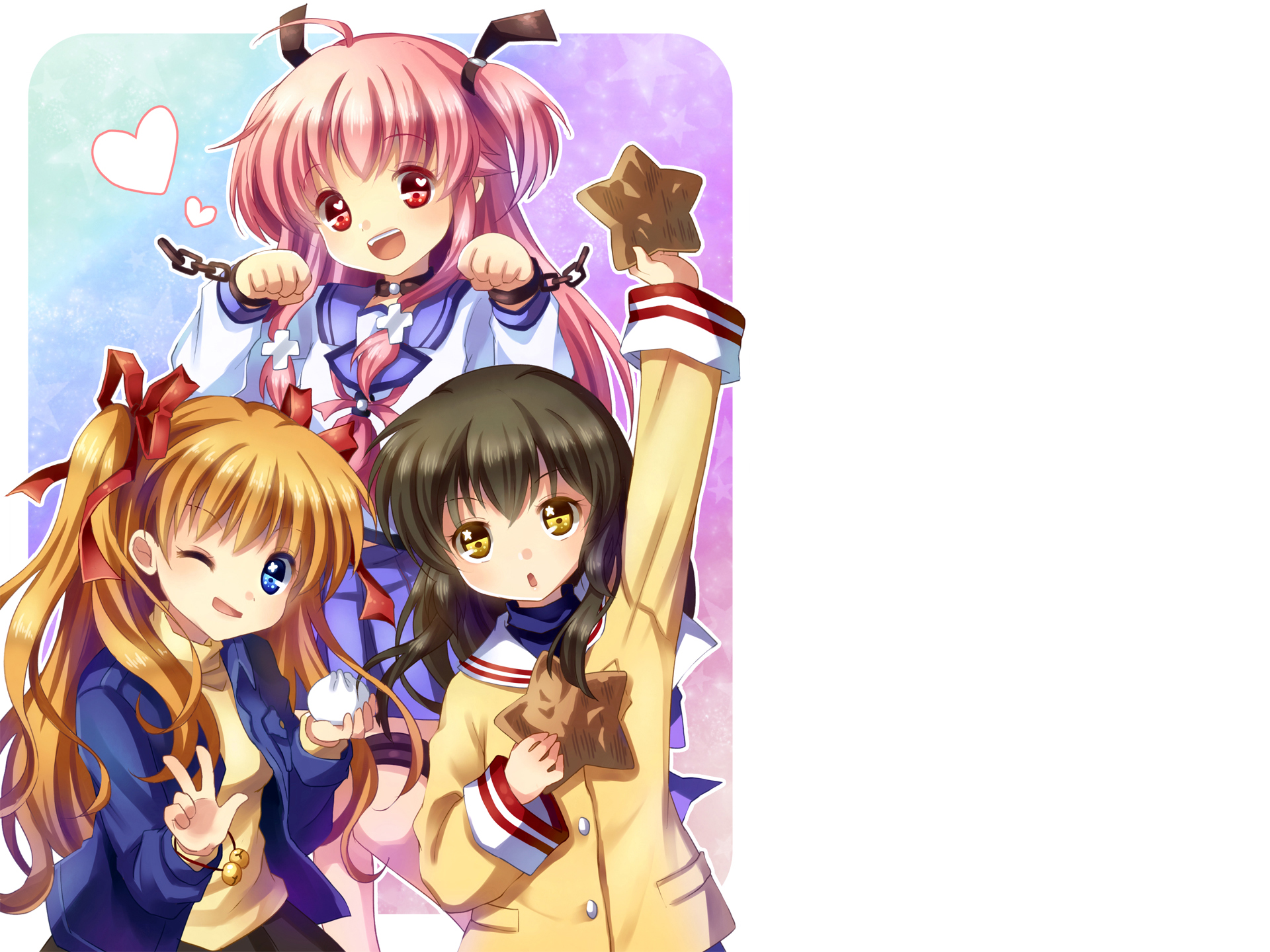 Download mobile wallpaper Anime, Crossover, Clannad, Yui (Angel Beats!), Angel Beats!, Fuuko Ibuki for free.