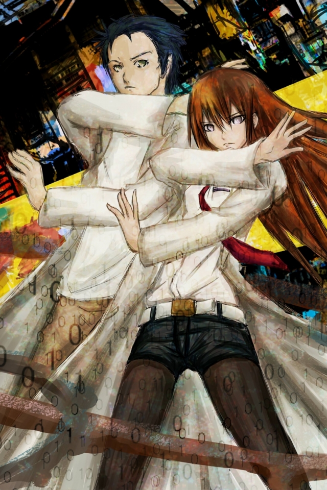 Download mobile wallpaper Anime, Steins Gate, Kurisu Makise, Rintaro Okabe for free.