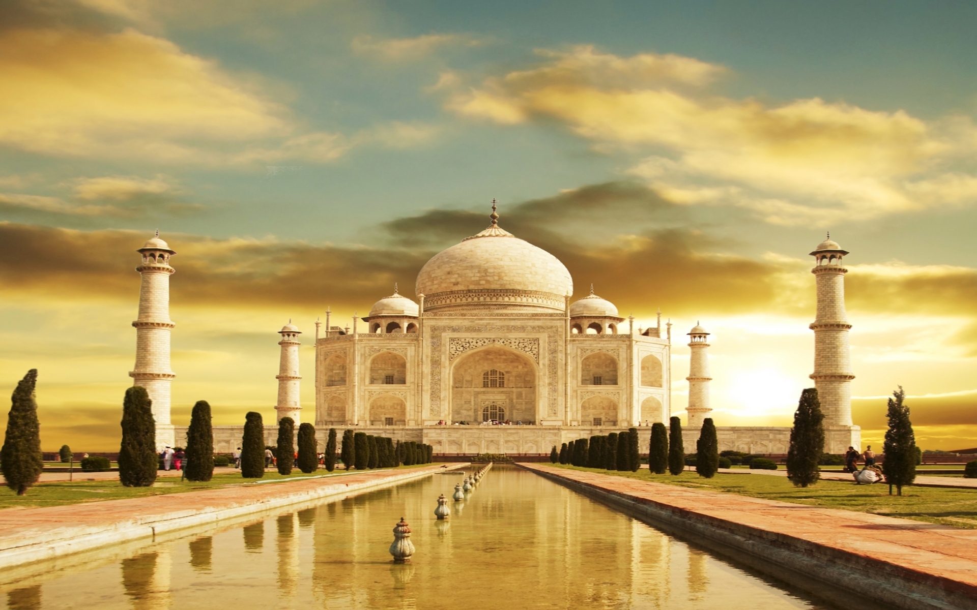 Téléchargez gratuitement l'image Taj Mahal, L'architecture, Paysage sur le bureau de votre PC