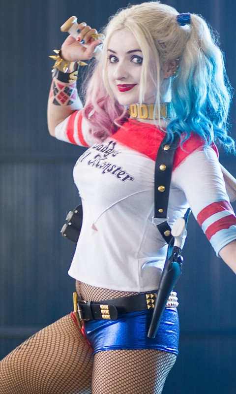 Handy-Wallpaper Frauen, Harley Quinn, Cosplay, Selbstmordkommando kostenlos herunterladen.