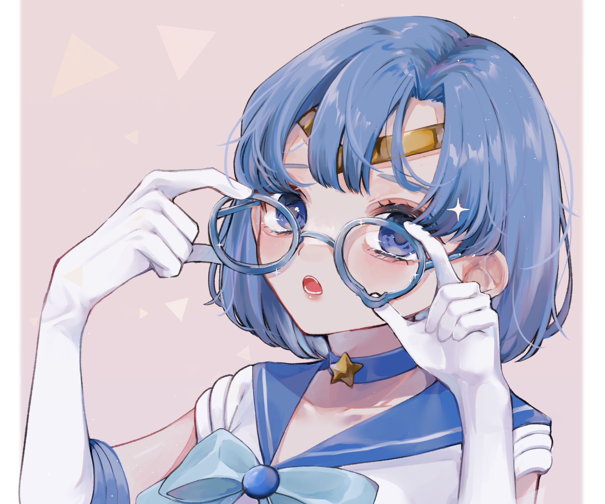 anime, sailor moon, ami mizuno, glasses, sailor mercury