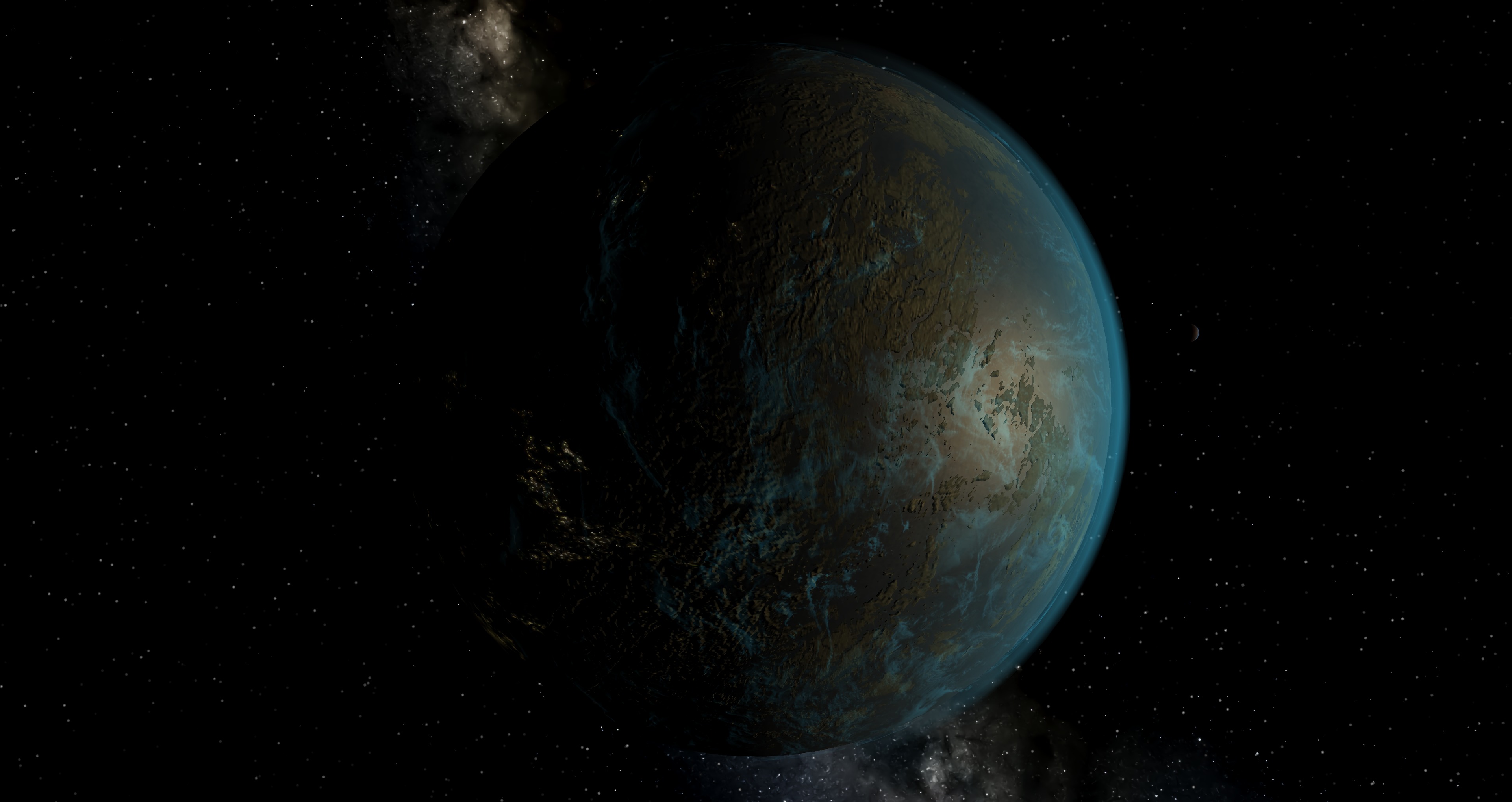 surface, universe, stars, planet, atmosphere desktop HD wallpaper