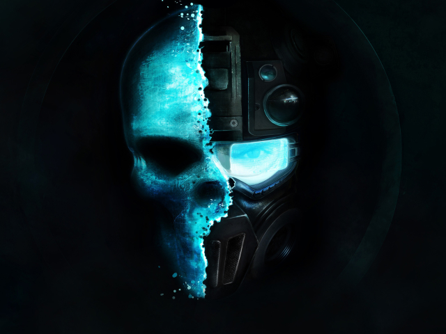 Laden Sie das Dunkel, Schädel, Skelett, Computerspiele, Tom Clancy's Ghost Recon: Soldat Der Zukunft-Bild kostenlos auf Ihren PC-Desktop herunter