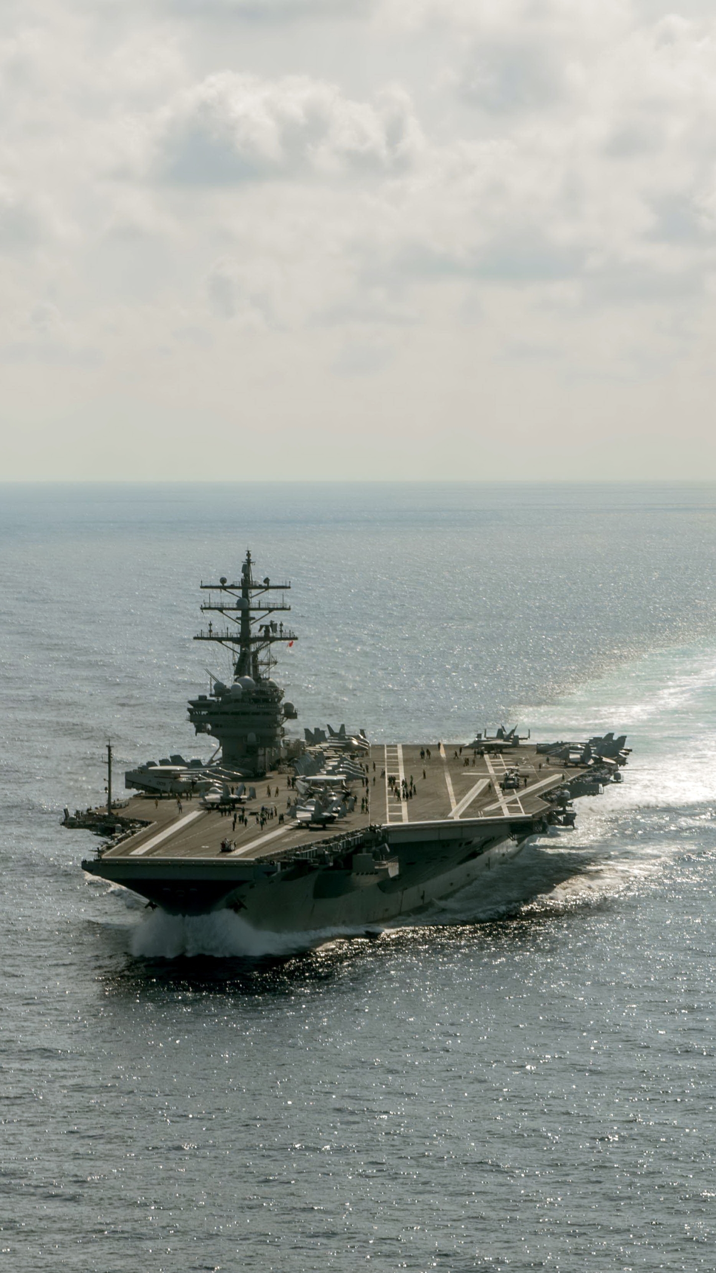 Download mobile wallpaper Military, Warship, Aircraft Carrier, Uss Ronald Reagan (Cvn 76), Warships for free.