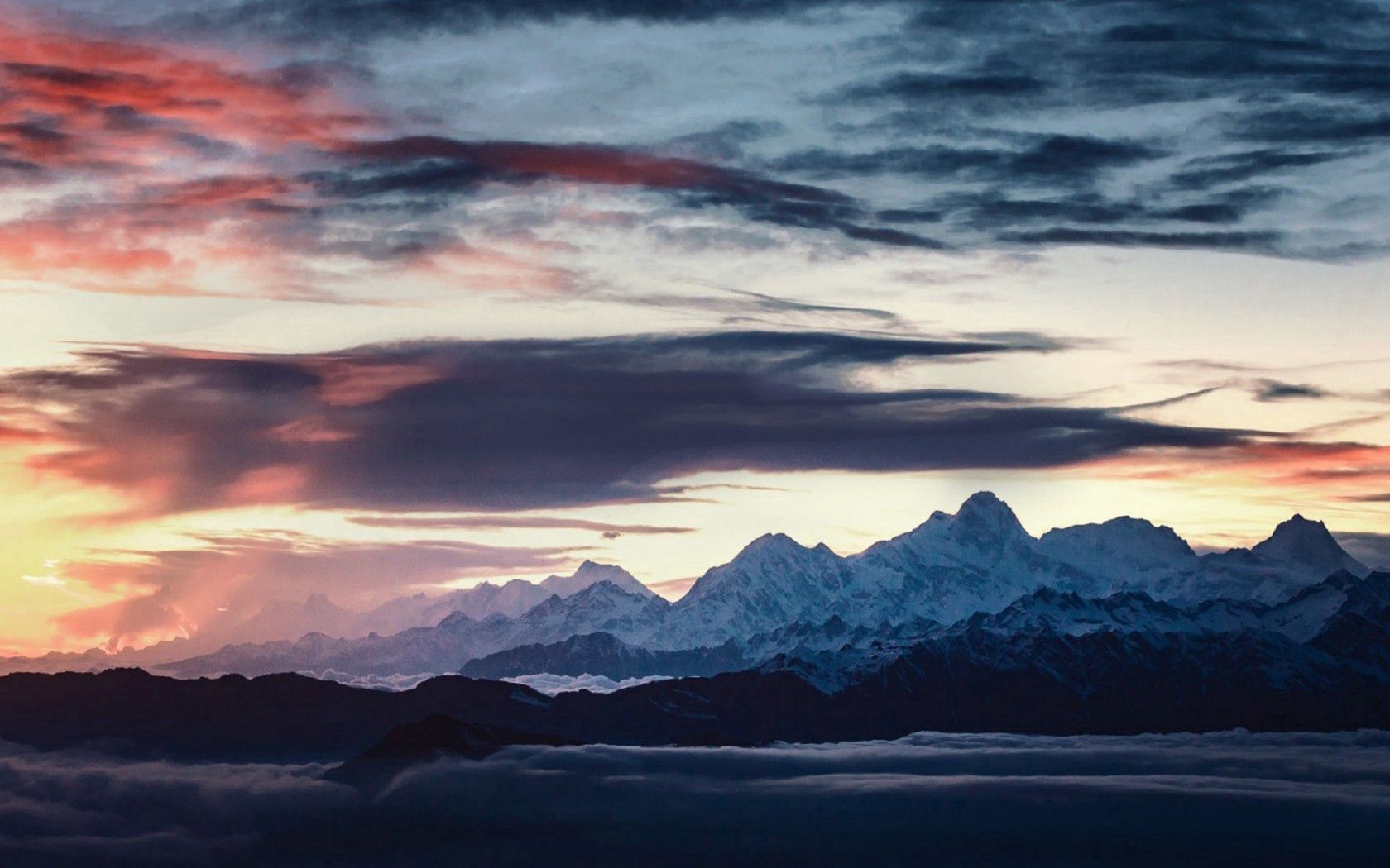 Laden Sie das Clouds, Natur, Horizont, Sky, Mountains-Bild kostenlos auf Ihren PC-Desktop herunter