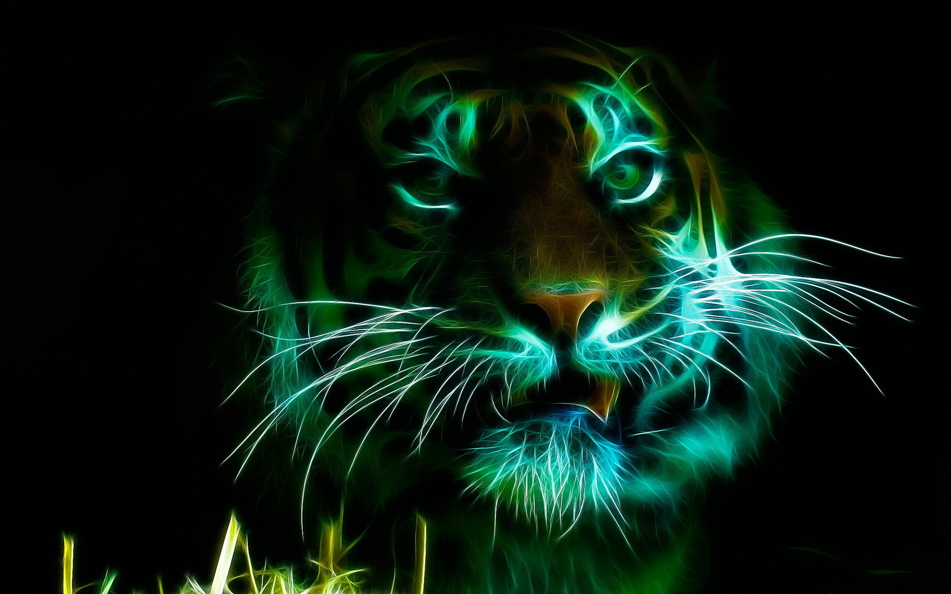 Free download wallpaper Cats, Fractal, Tiger, Animal, Cgi on your PC desktop
