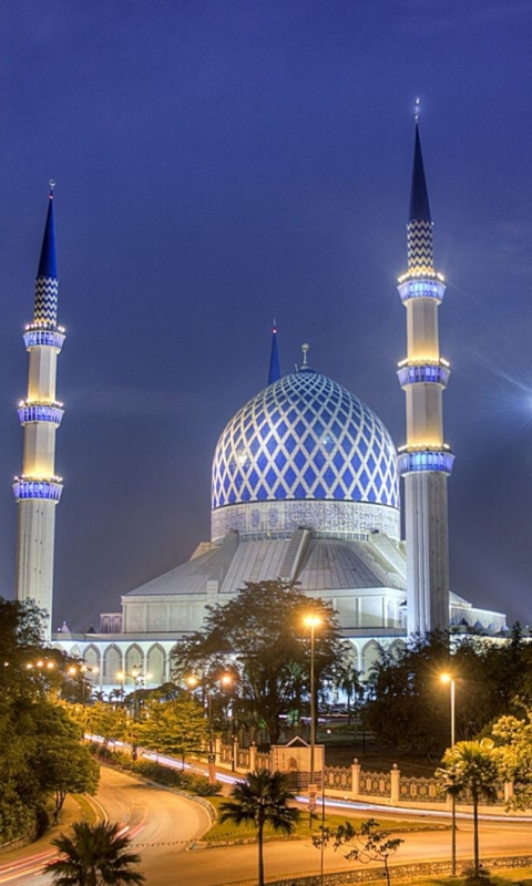 Téléchargez des papiers peints mobile Religieux, Mosquée Sultan Salahuddin Abdul Aziz, Mosquées gratuitement.