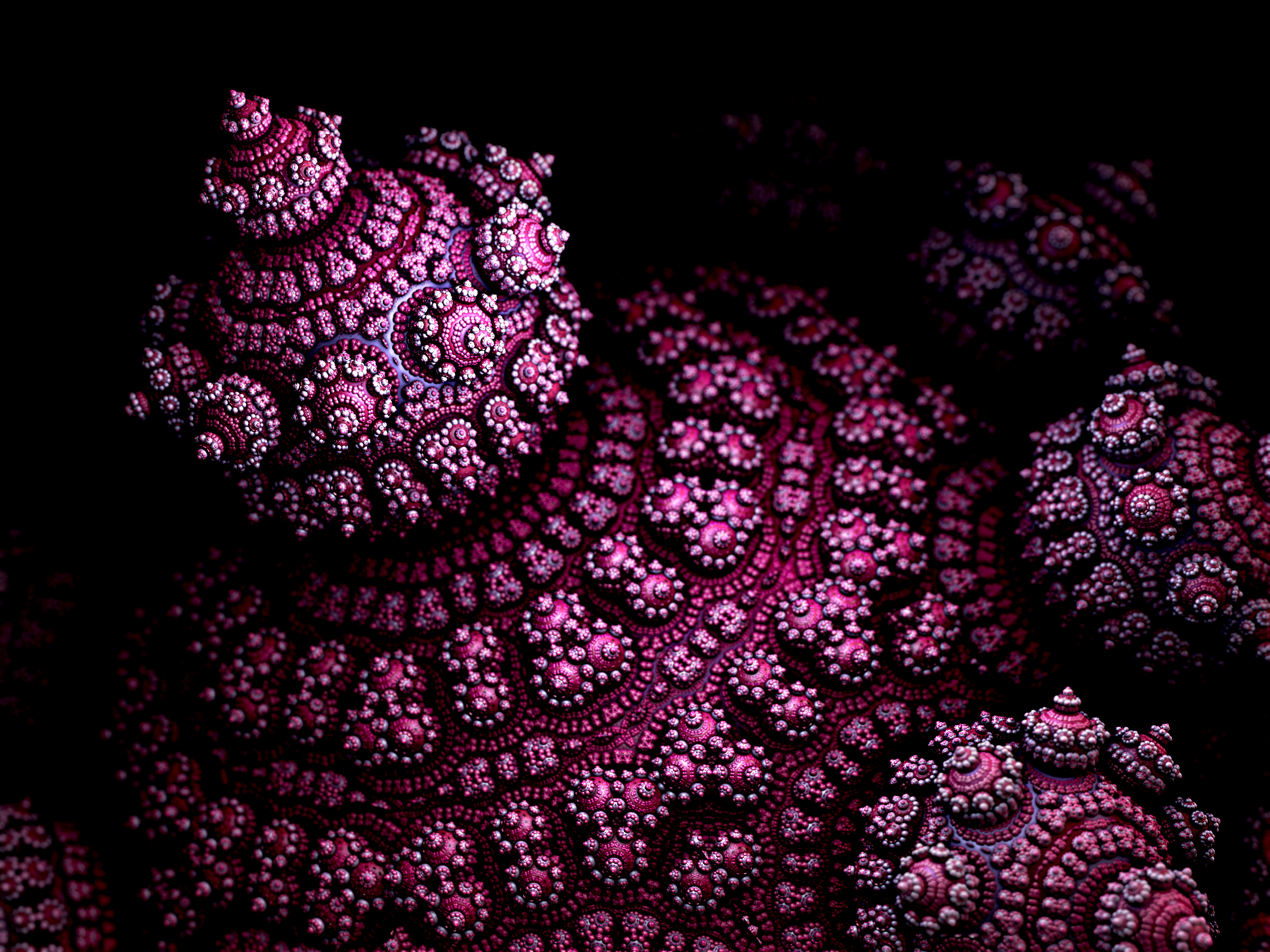 3d, volume, violet, fractal, purple, figure wallpapers for tablet