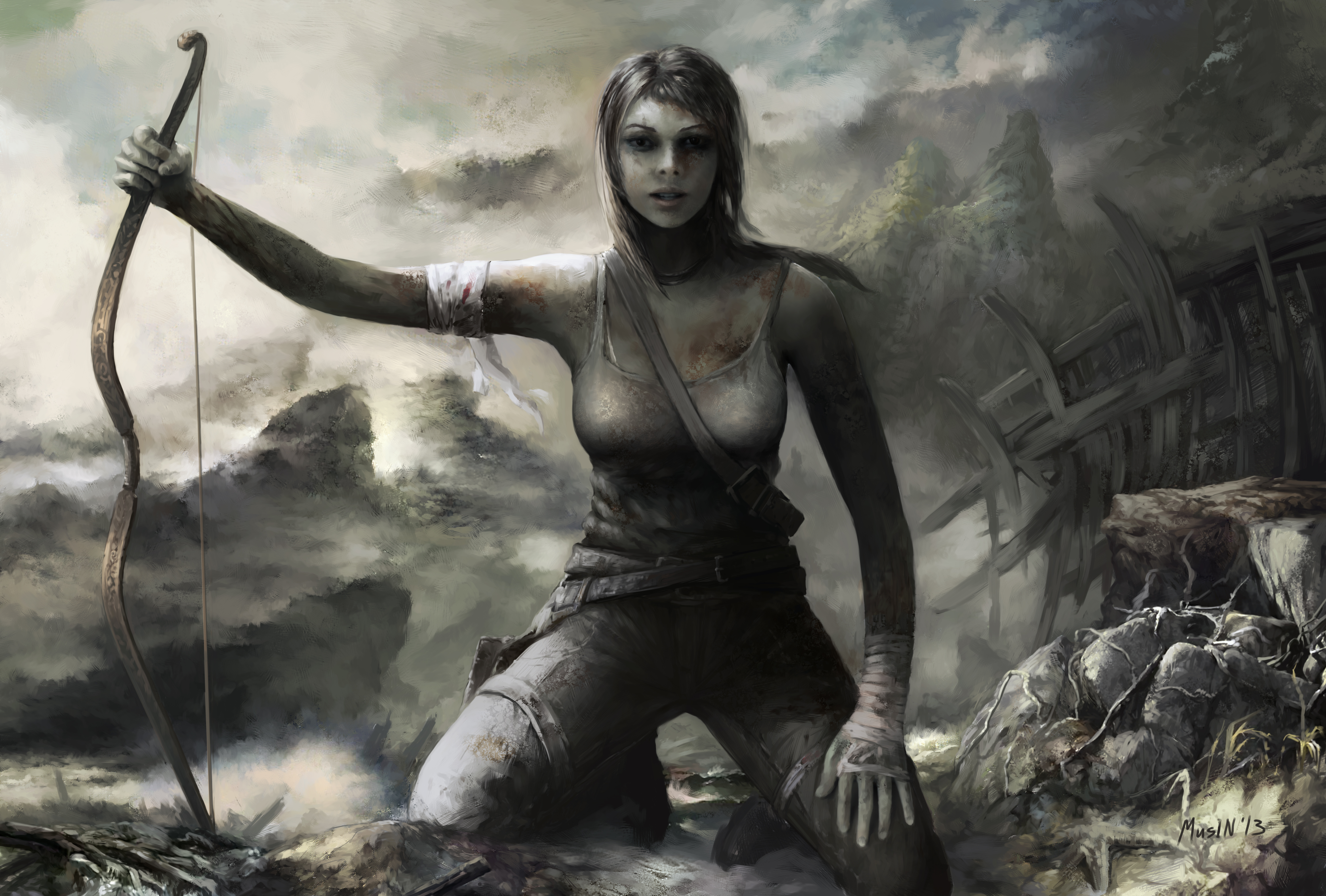 Handy-Wallpaper Tomb Raider, Computerspiele, Verneigung, Frau Krieger, Lara Croft, Grabräuber (2013) kostenlos herunterladen.