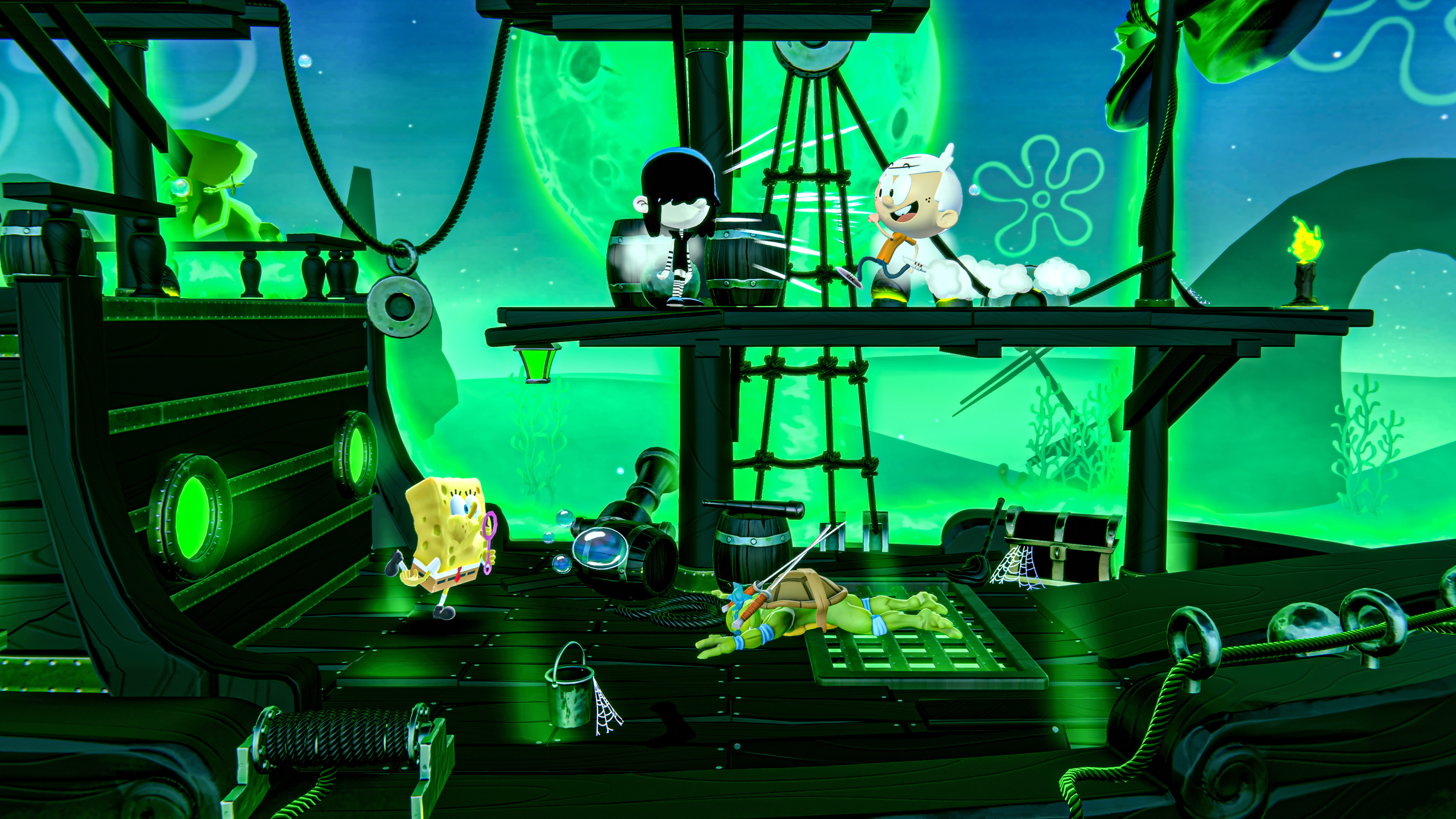 Популярные заставки и фоны Потасовка Всех Звезд Nickelodeon на компьютер