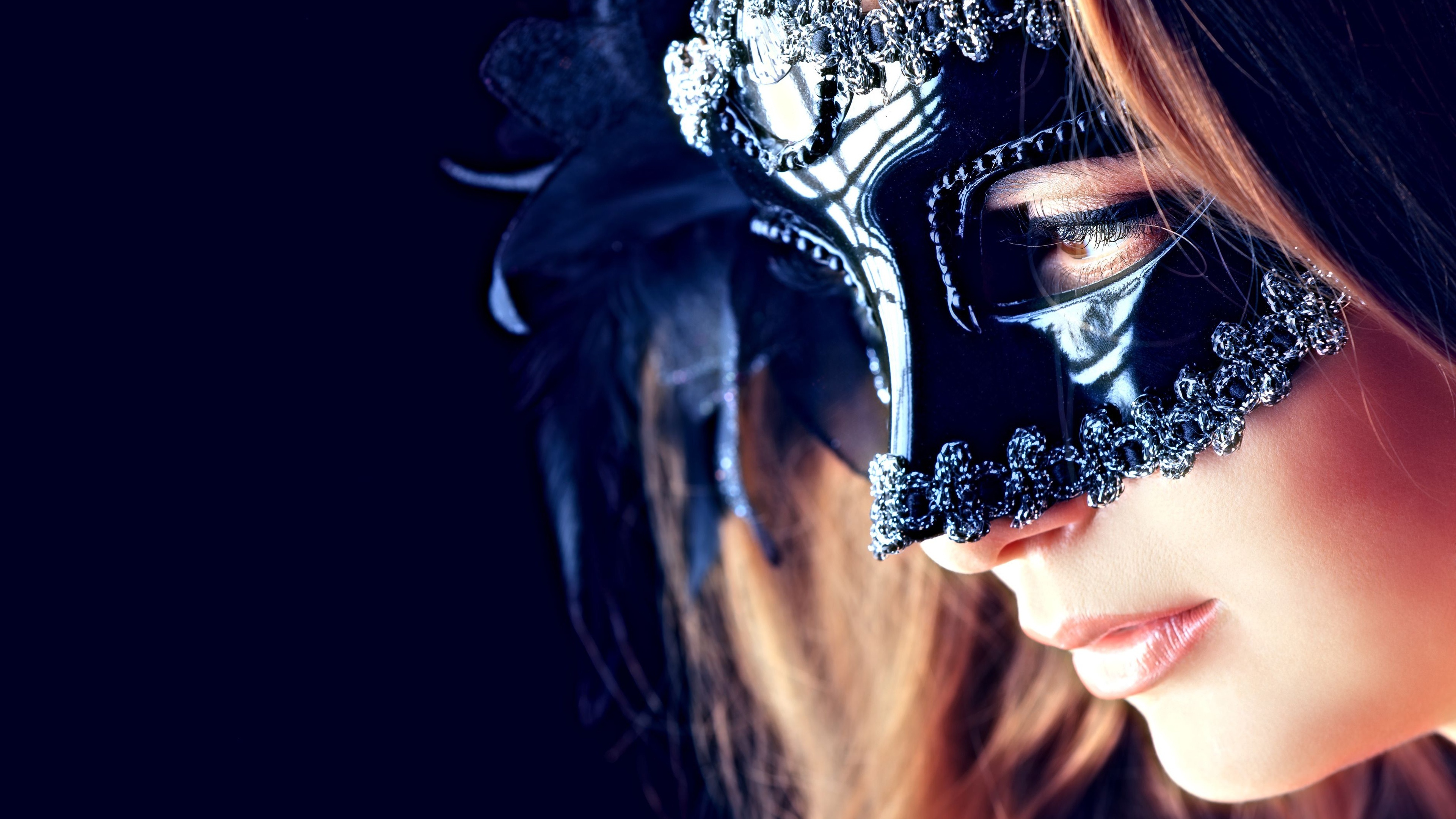 Download mobile wallpaper Close Up, Mask, Face, Photography for free.