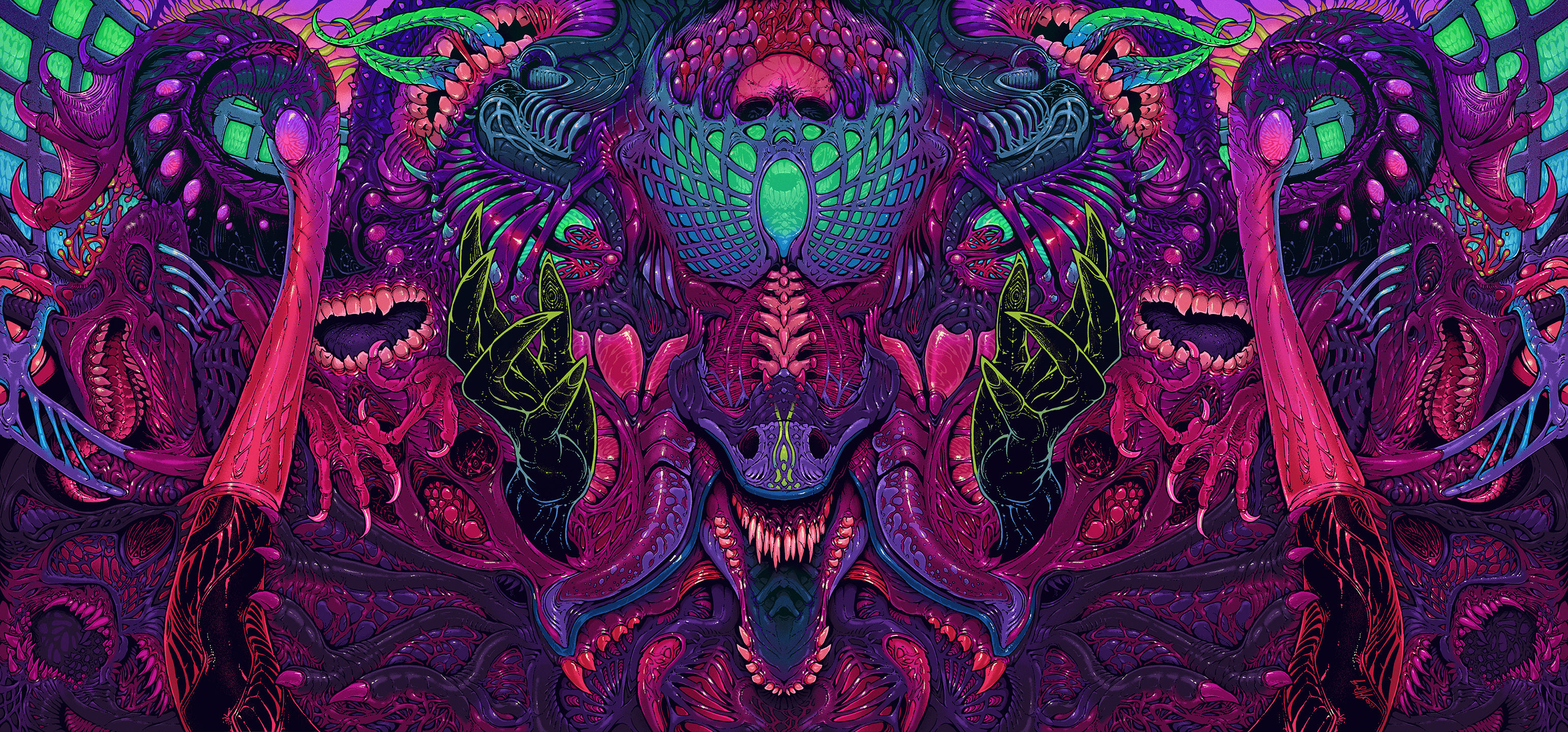 Download mobile wallpaper Dark, Monster, Psychedelic for free.