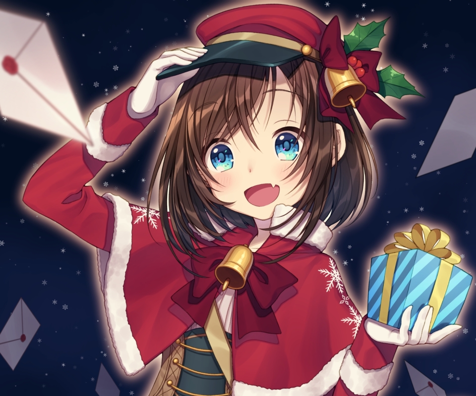 Free download wallpaper Anime, Christmas, Original on your PC desktop