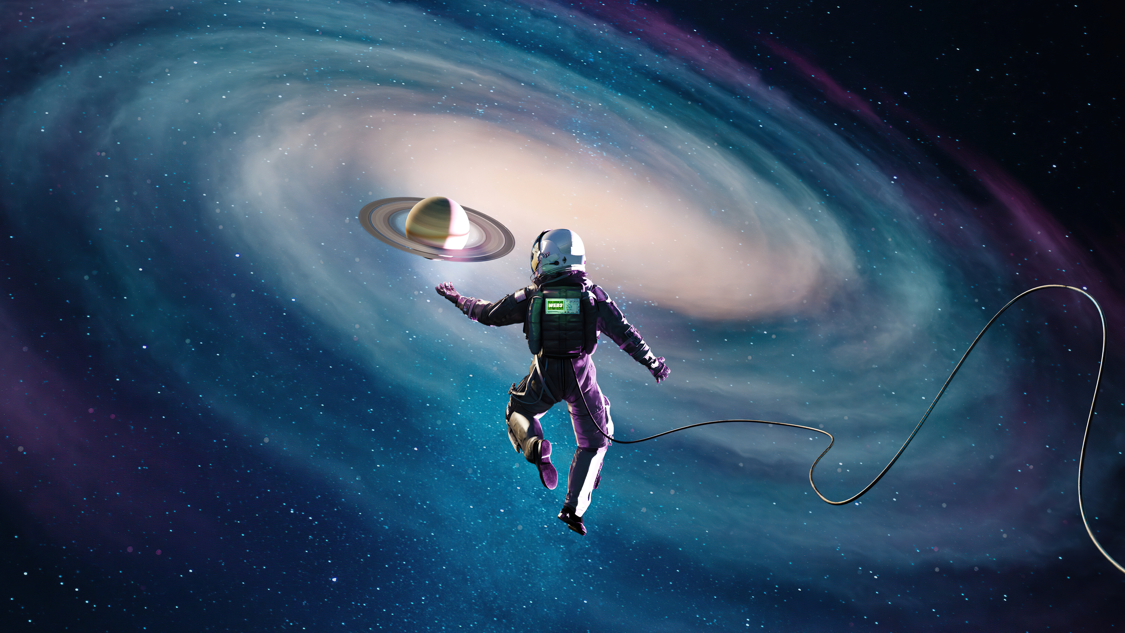 Handy-Wallpaper Planet, Science Fiction, Astronaut kostenlos herunterladen.